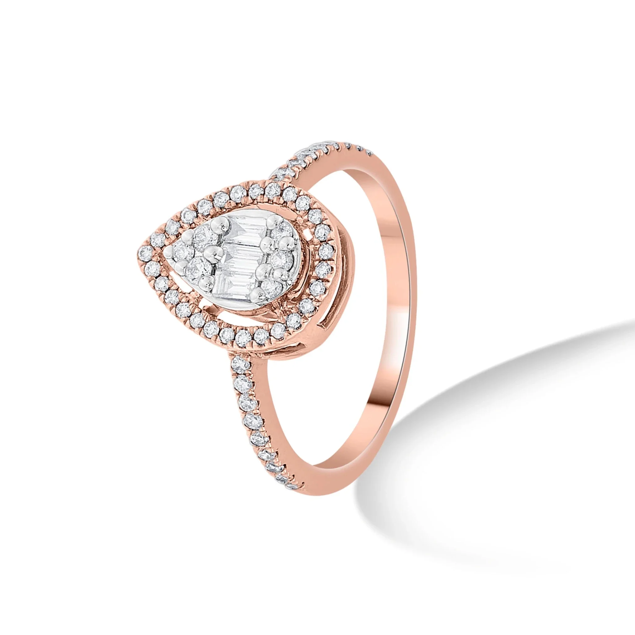 Signature Large Drop Pave Solitaire Ring