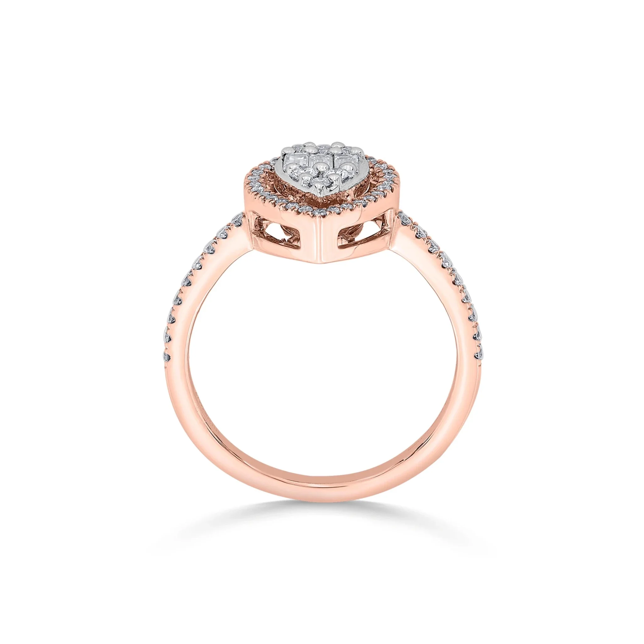Signature Large Drop Pave Solitaire Ring - Image 4