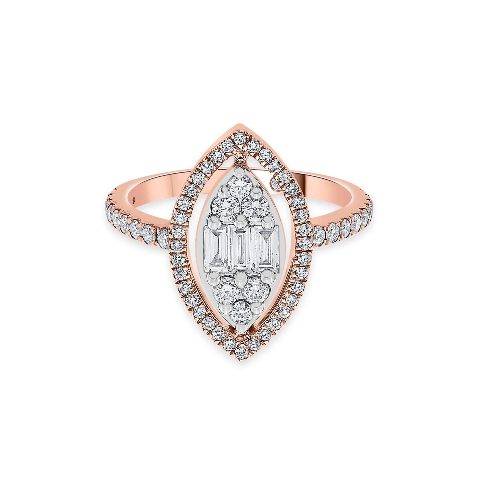 Signature Large Marquise Pave Solitaire Ring - Image 2