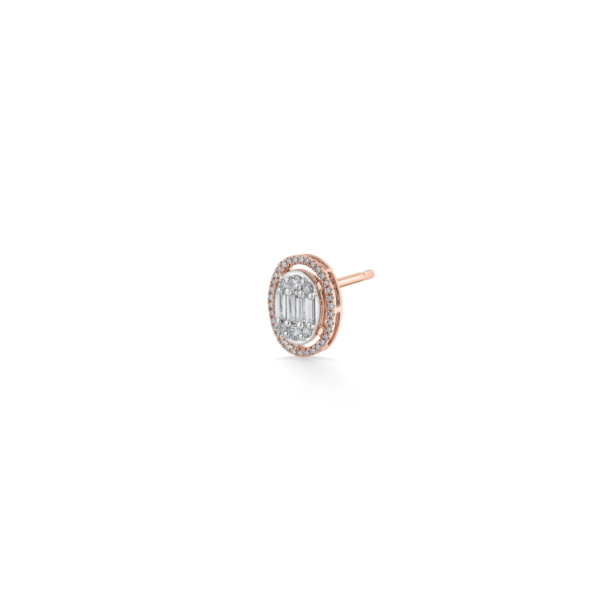 Signature Large Oval Pave Solitaire Earrings - Image 3