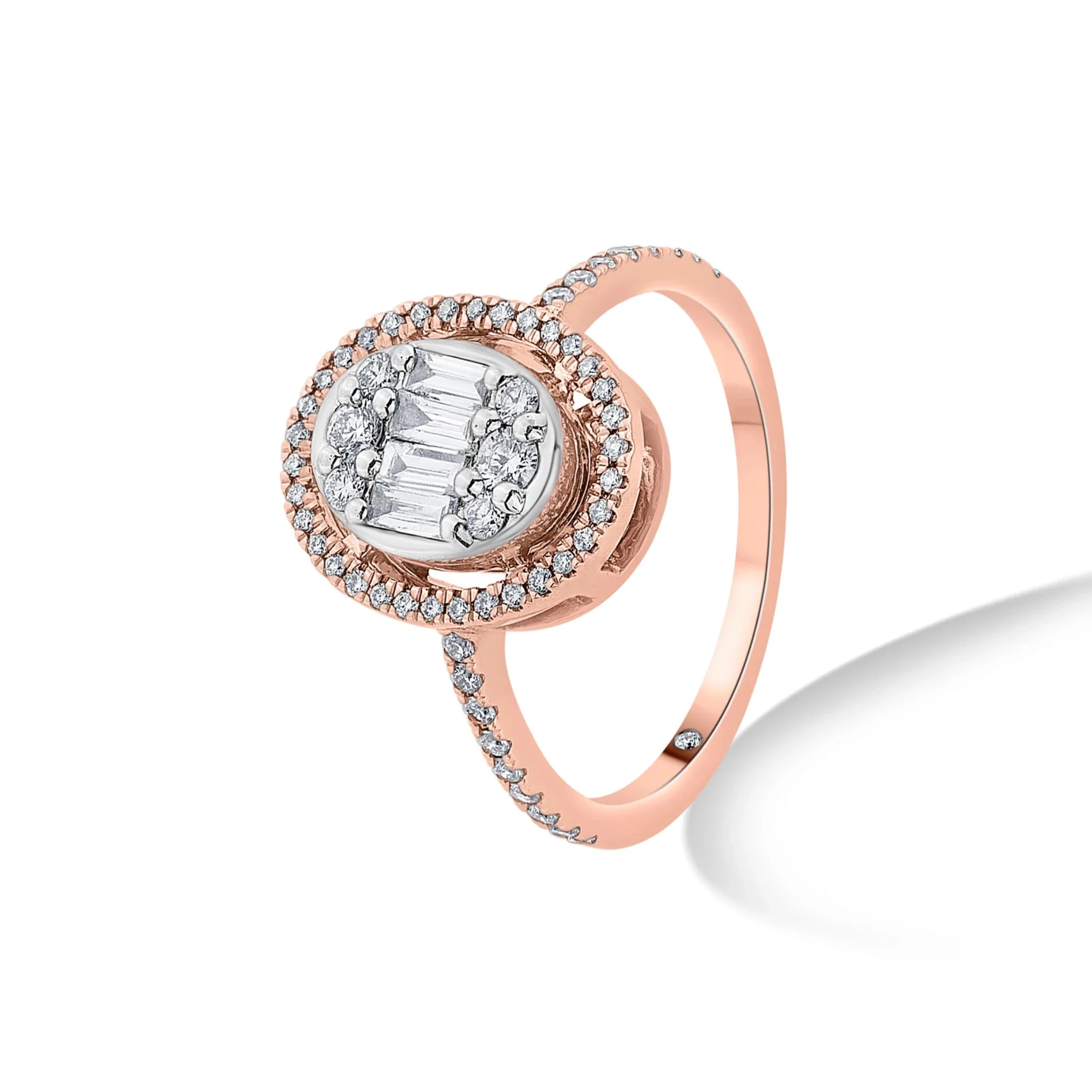 Signature Large Oval Pave Solitaire Ring