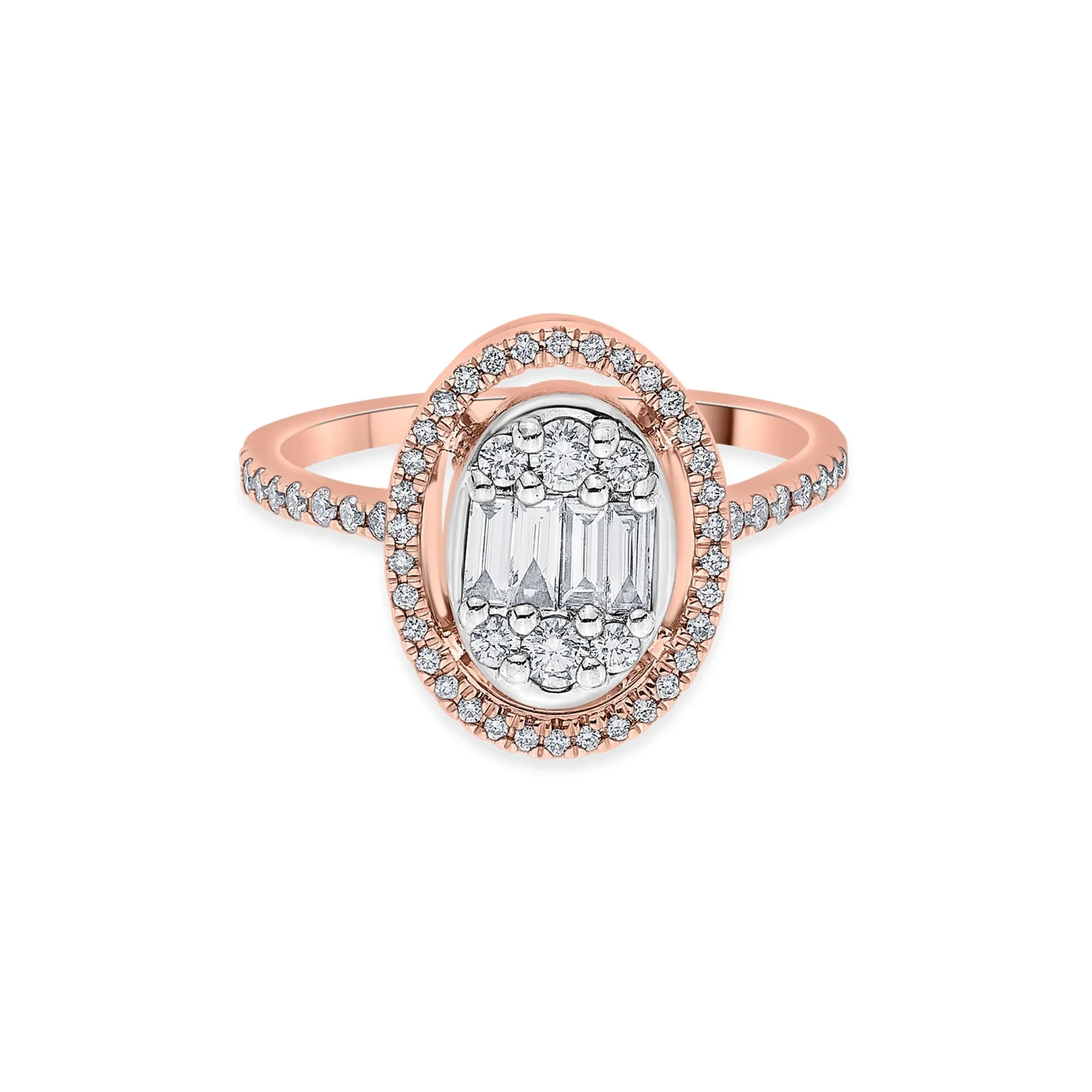 Signature Large Oval Pave Solitaire Ring - Image 3