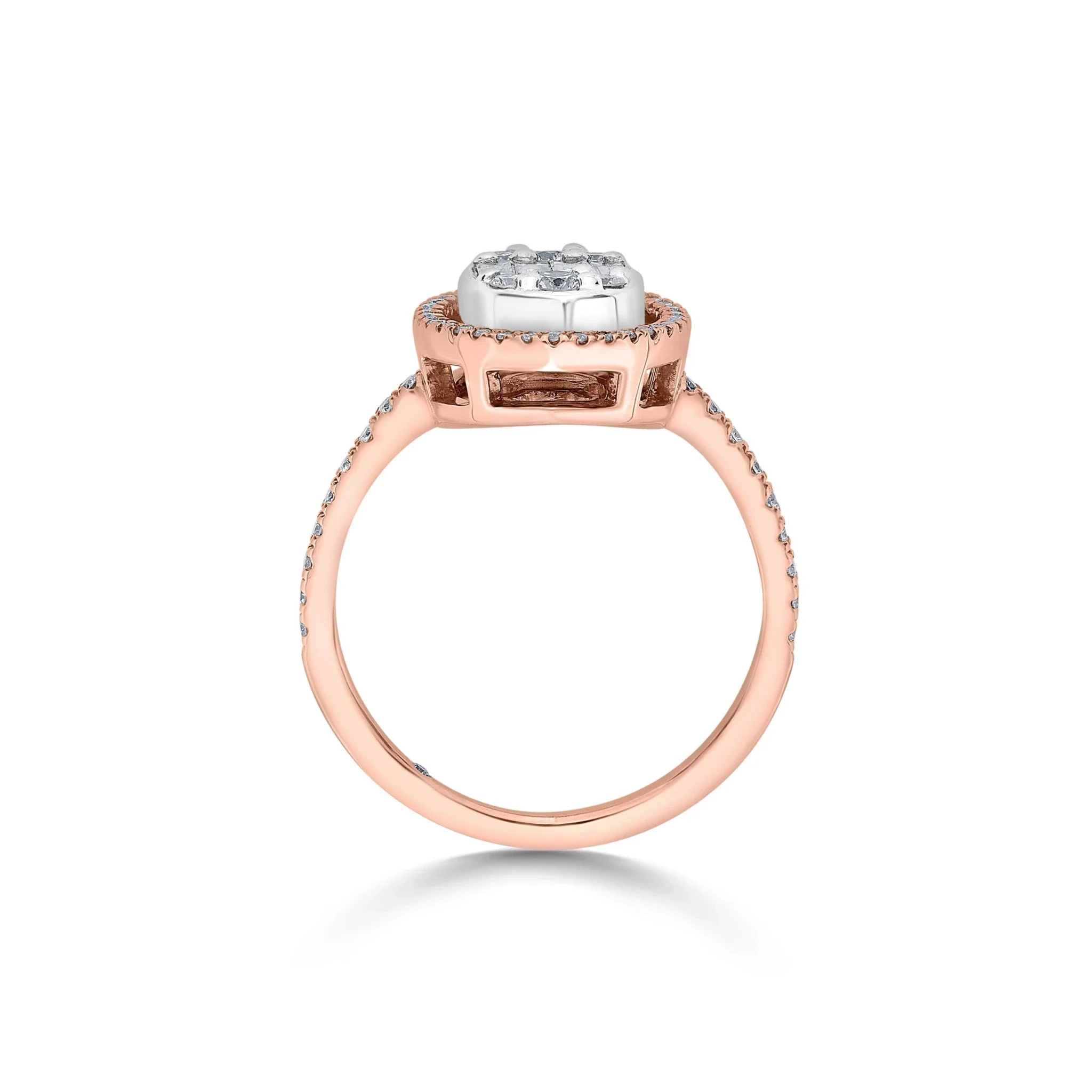 Signature Large Oval Pave Solitaire Ring - Image 4