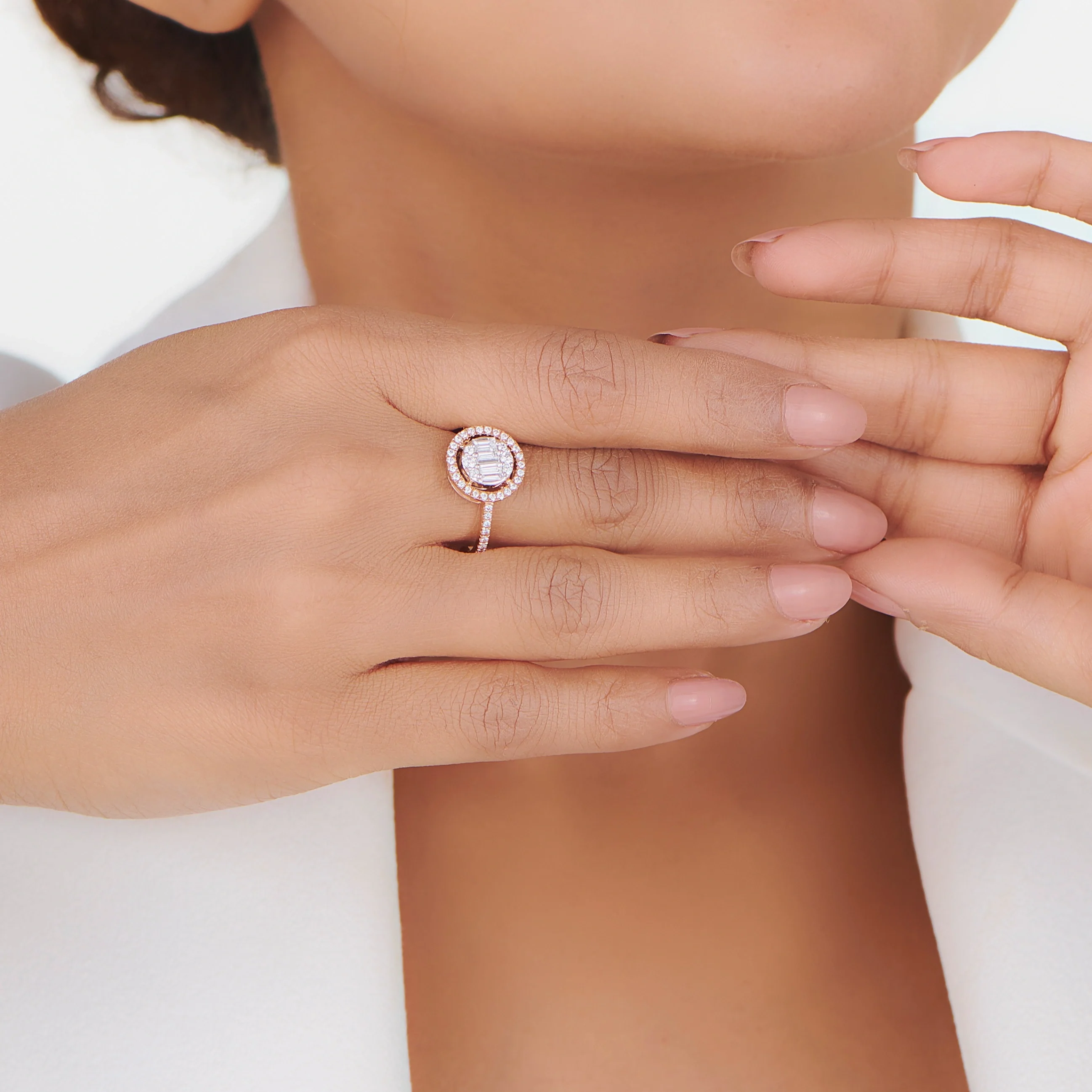 Signature Large Round Pave Solitaire Ring - Image 2
