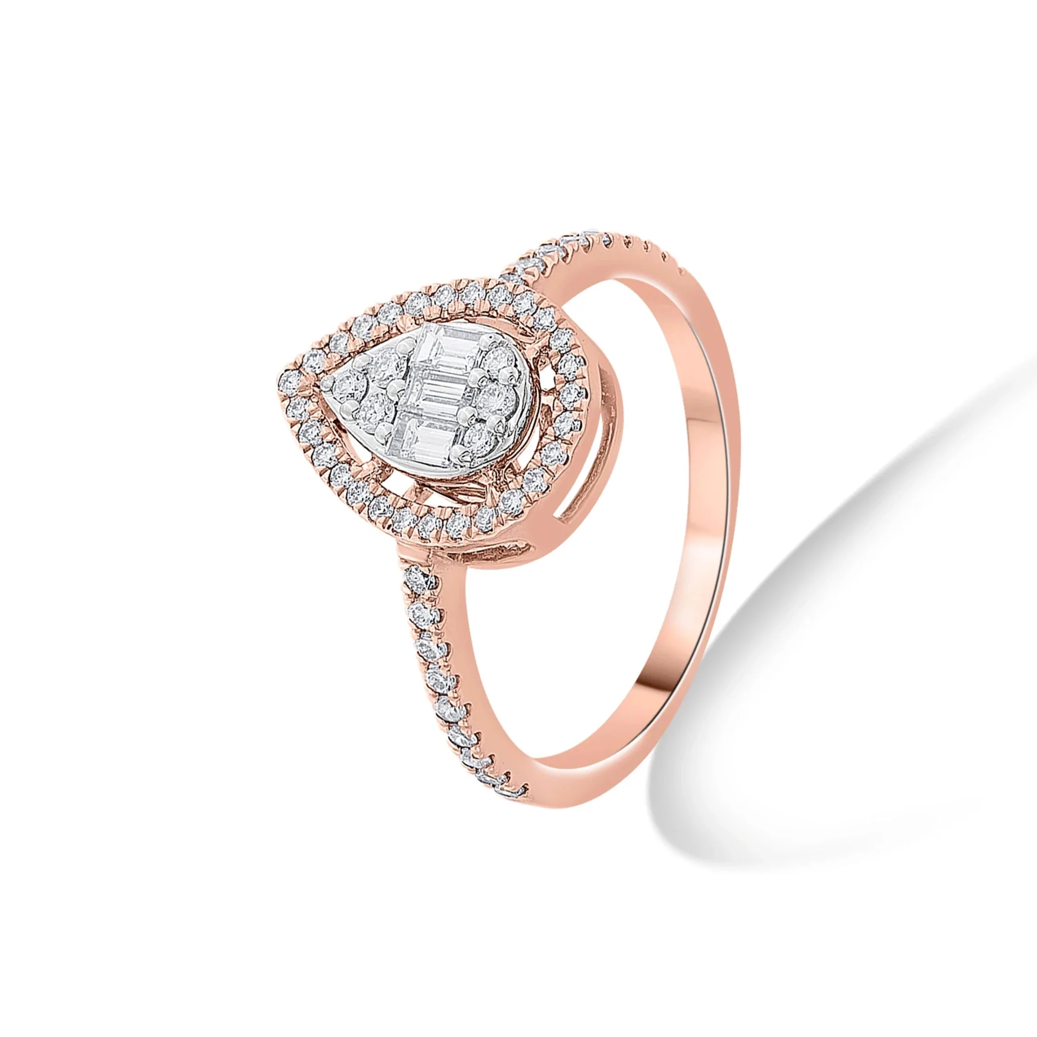 Signature Medium Drop Pave Solitaire Ring