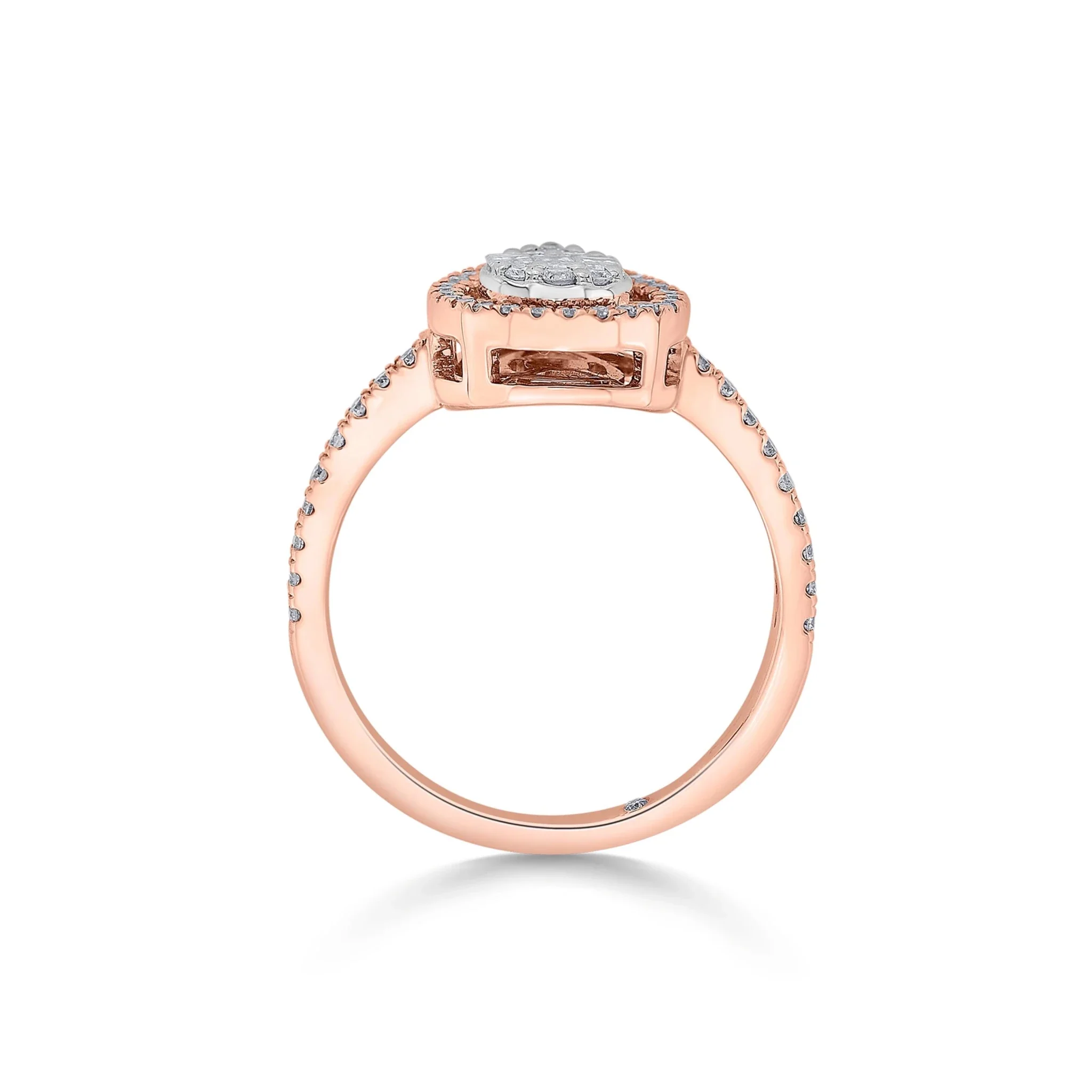 Signature Medium Drop Pave Solitaire Ring - Image 4