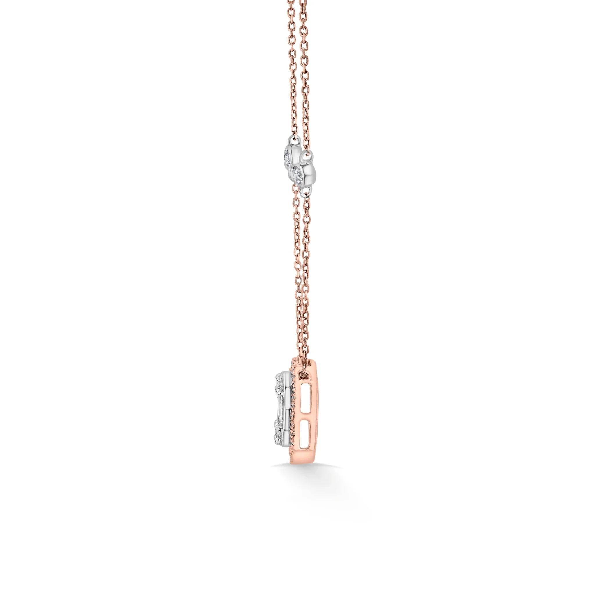 Signature Medium Emerald Pave Solitaire Pendant - Image 4