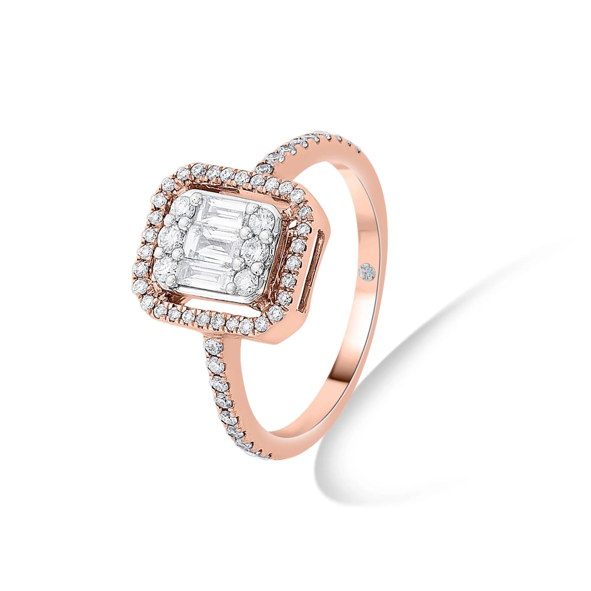 Signature Medium Emerald Pave Solitaire Ring
