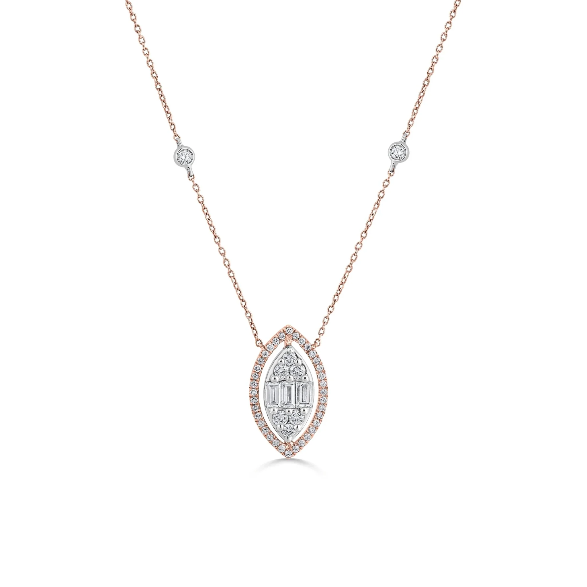 Signature Medium Marquise Pave Solitaire Pendant - Image 3