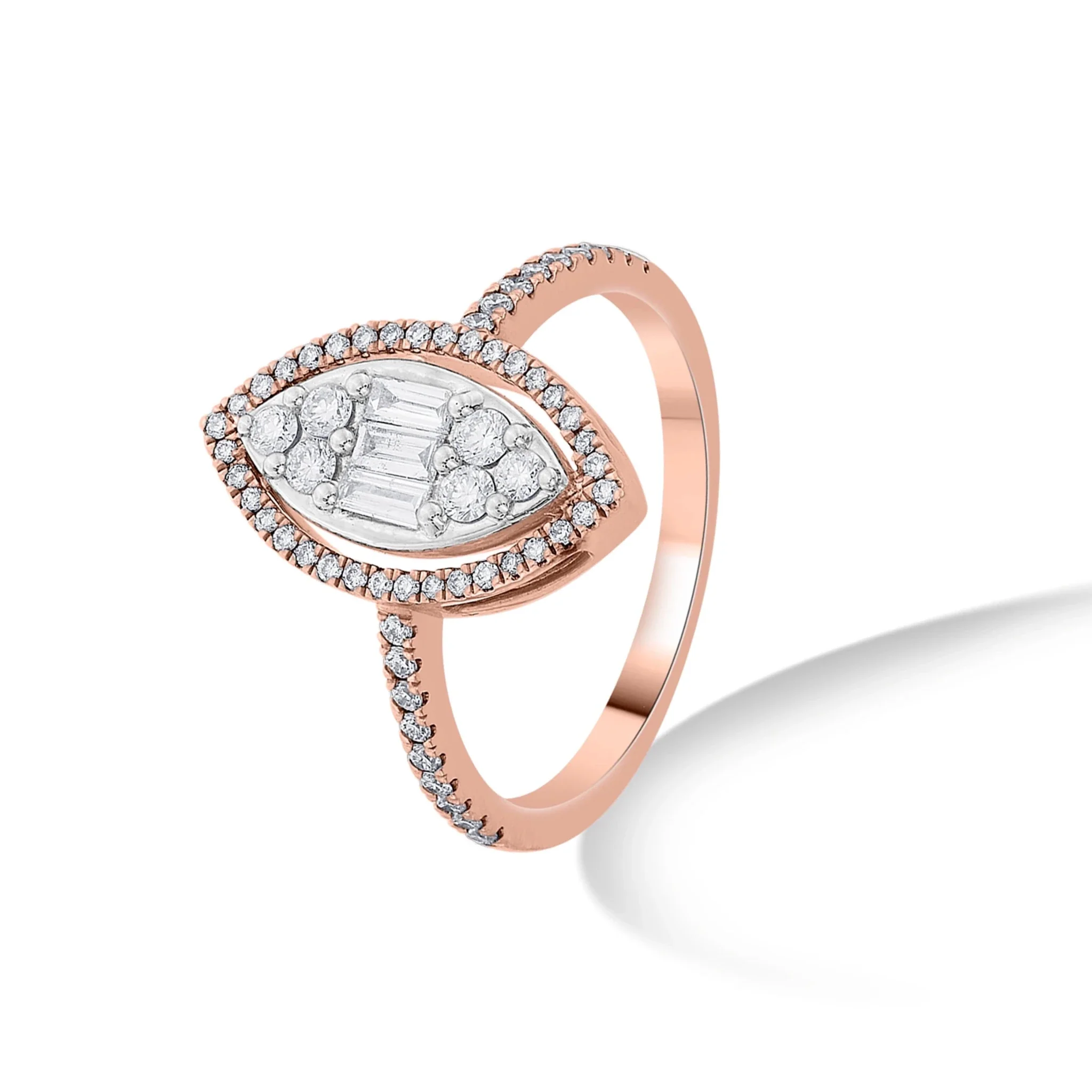 Signature Medium Marquise Pave Solitaire Ring