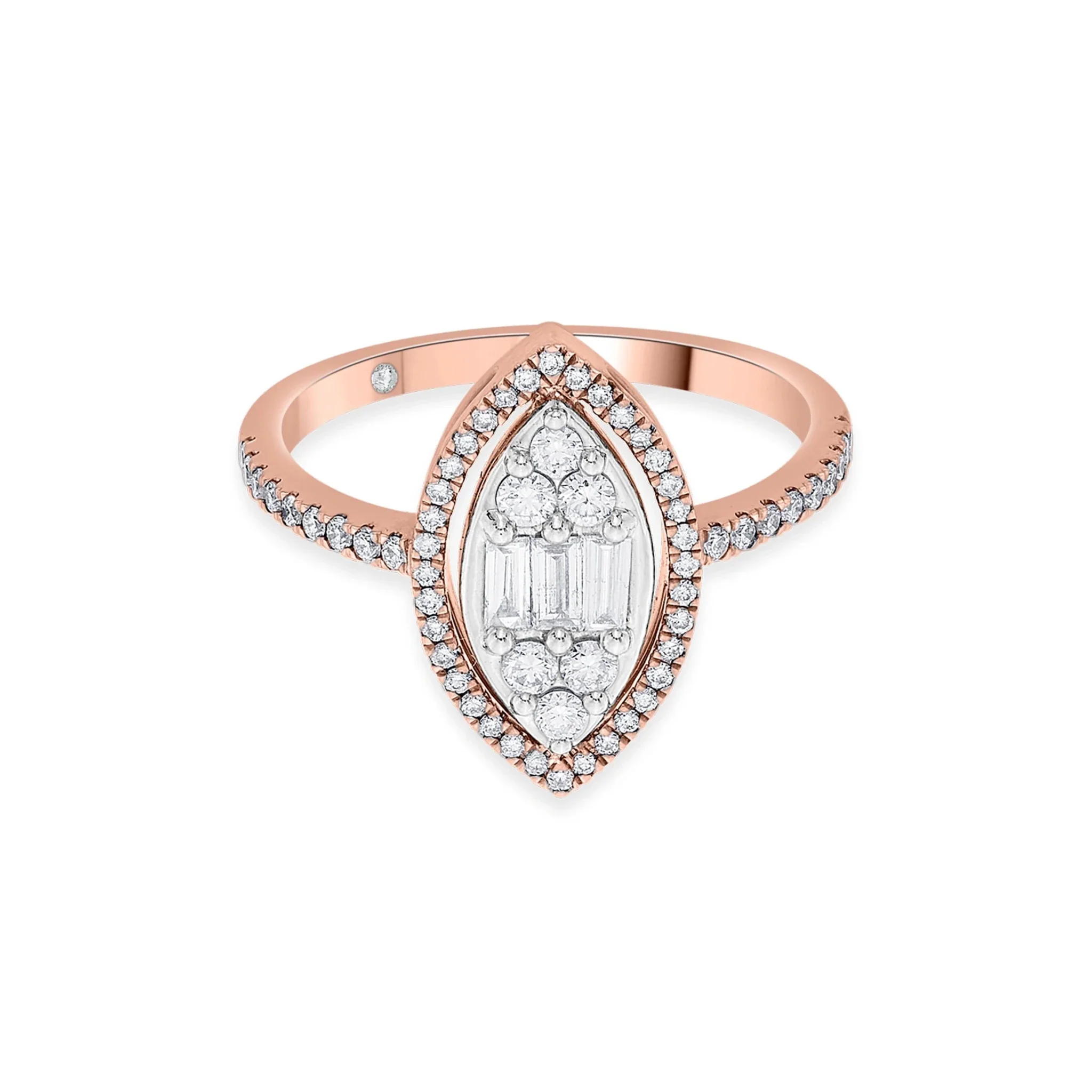 Signature Medium Marquise Pave Solitaire Ring - Image 3