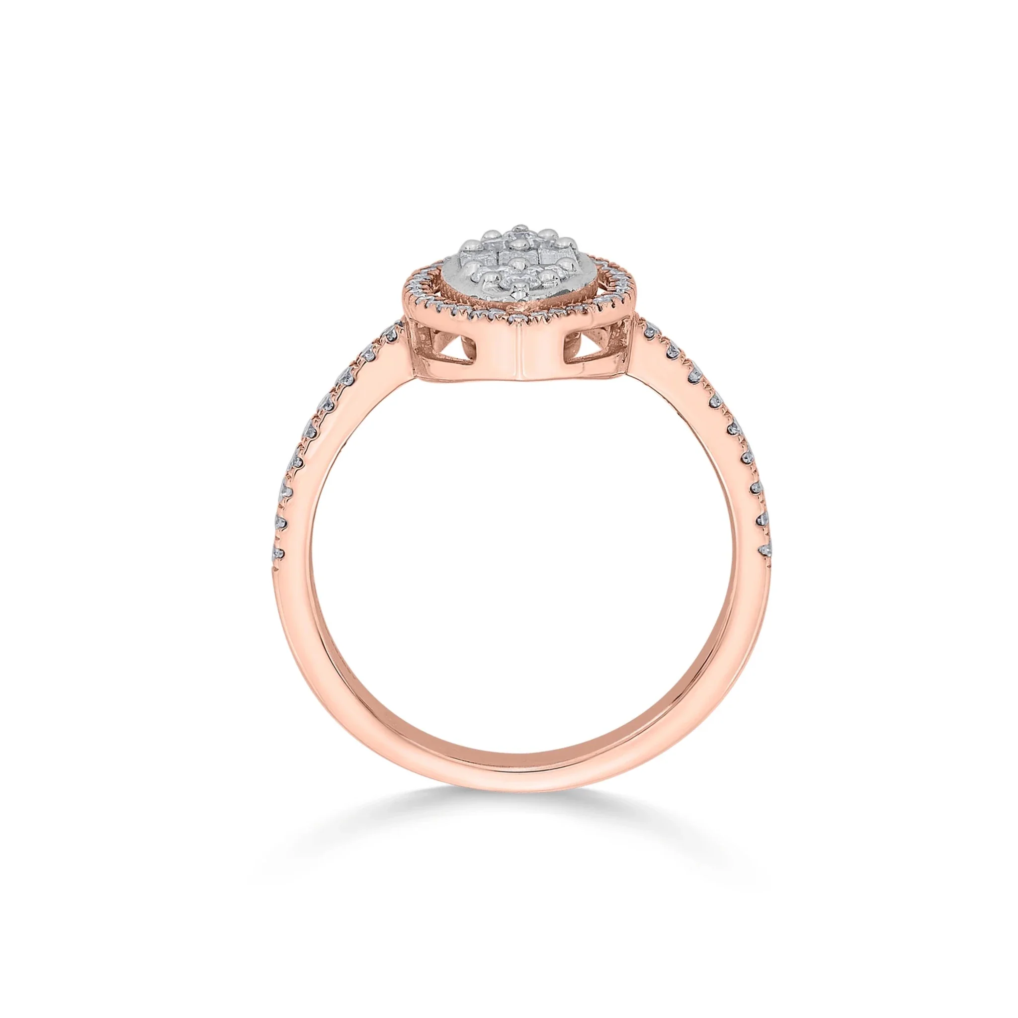 Signature Medium Marquise Pave Solitaire Ring - Image 4