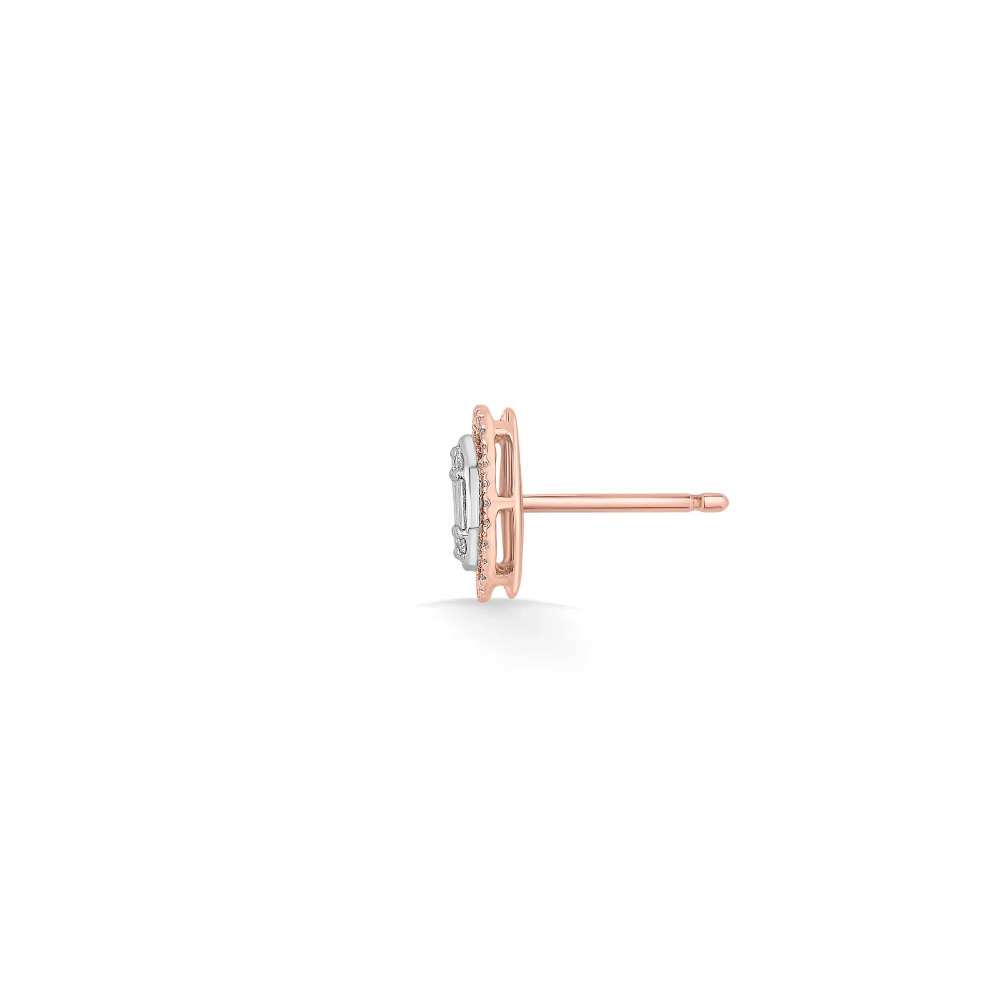 Signature Medium Oval Pave Solitaire Earrings - Image 4