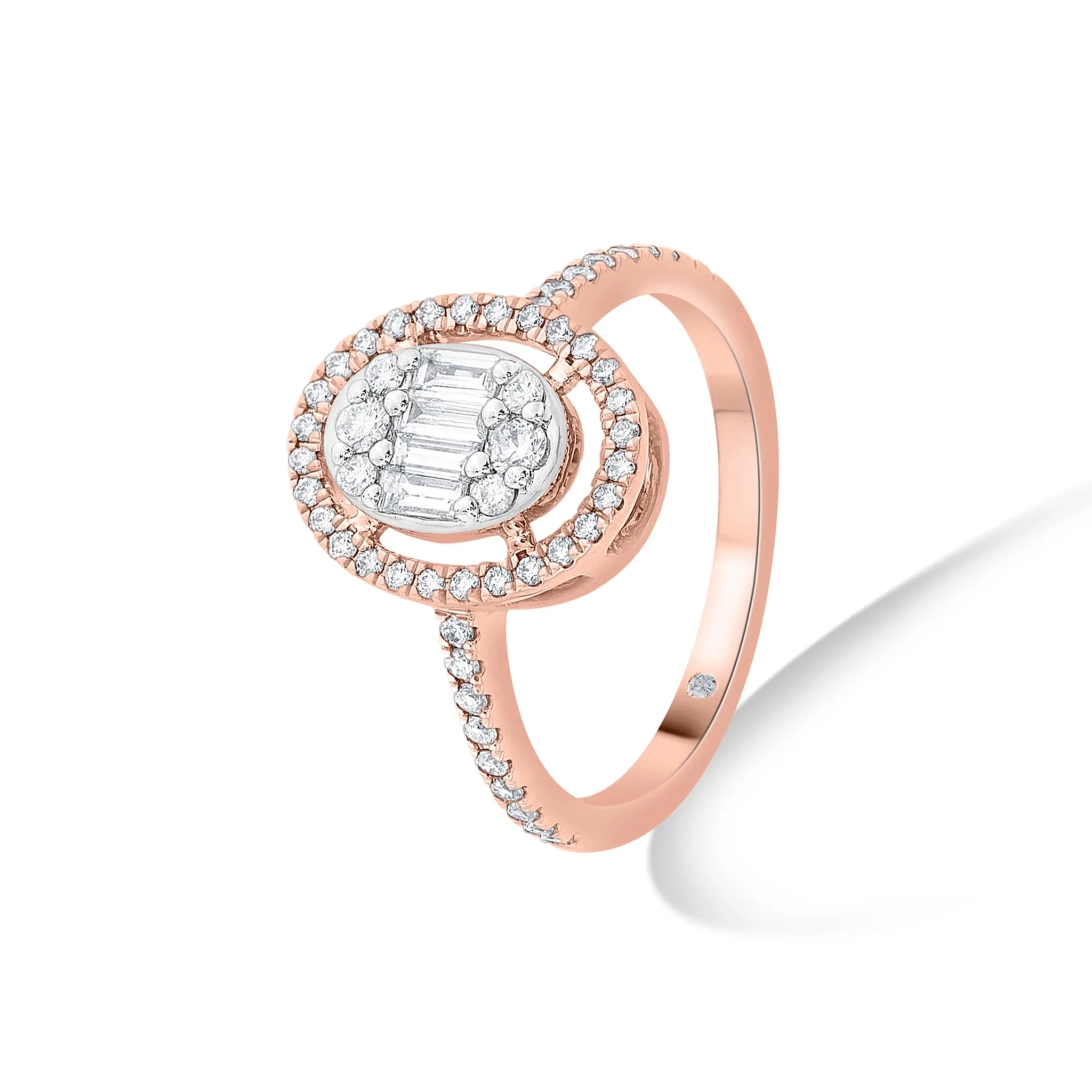 Signature Medium Oval Pave Solitaire Ring