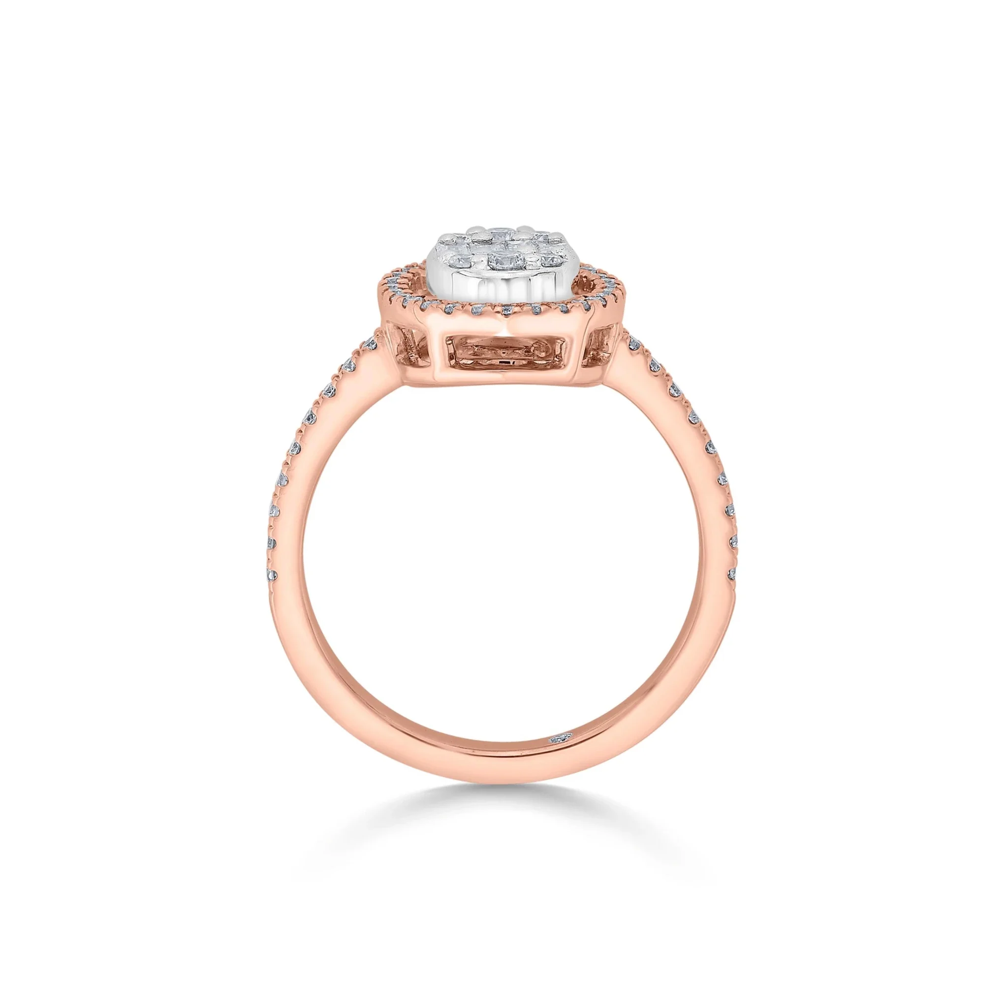 Signature Medium Oval Pave Solitaire Ring - Image 4