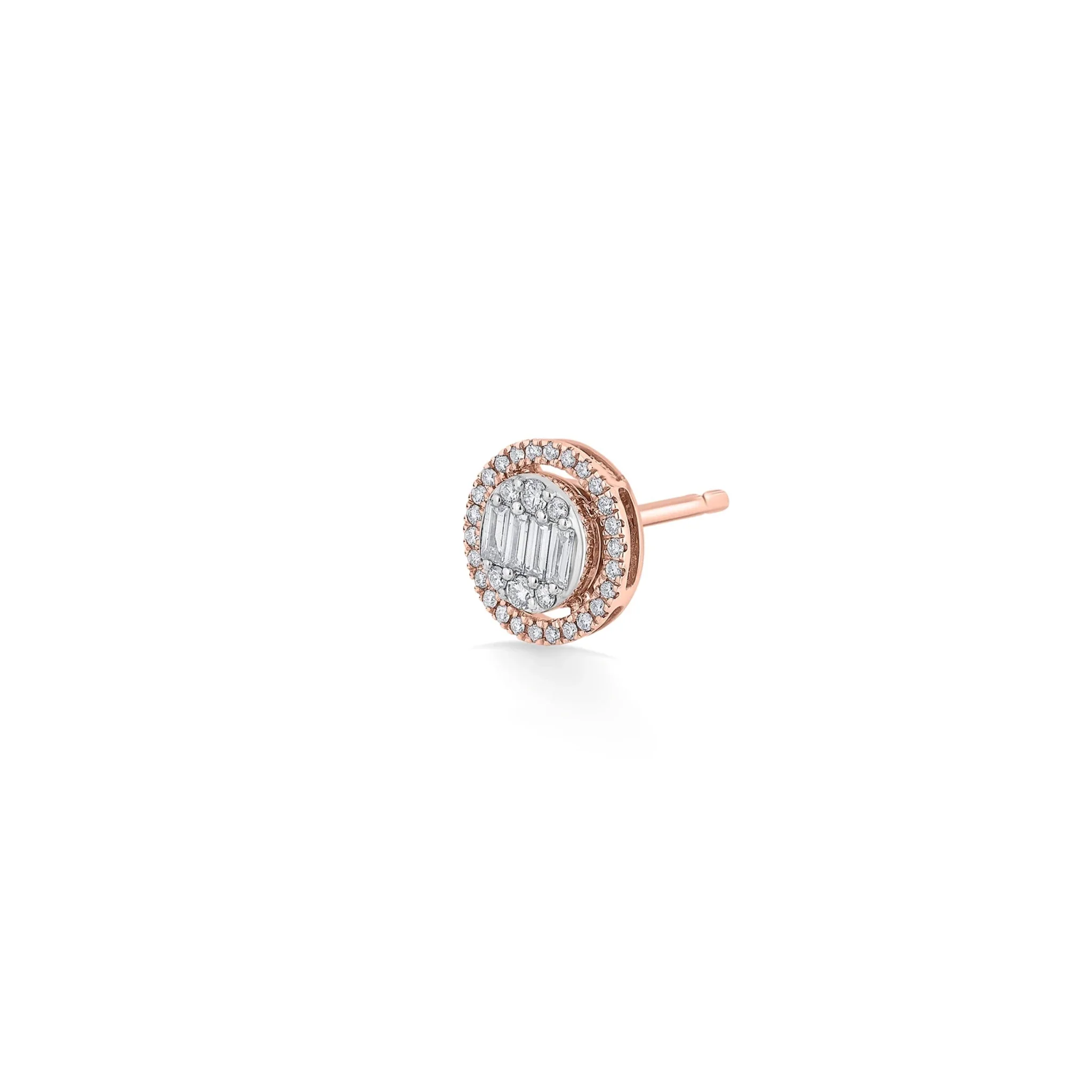 Signature Medium Round Pave Solitaire Earrings - Image 3