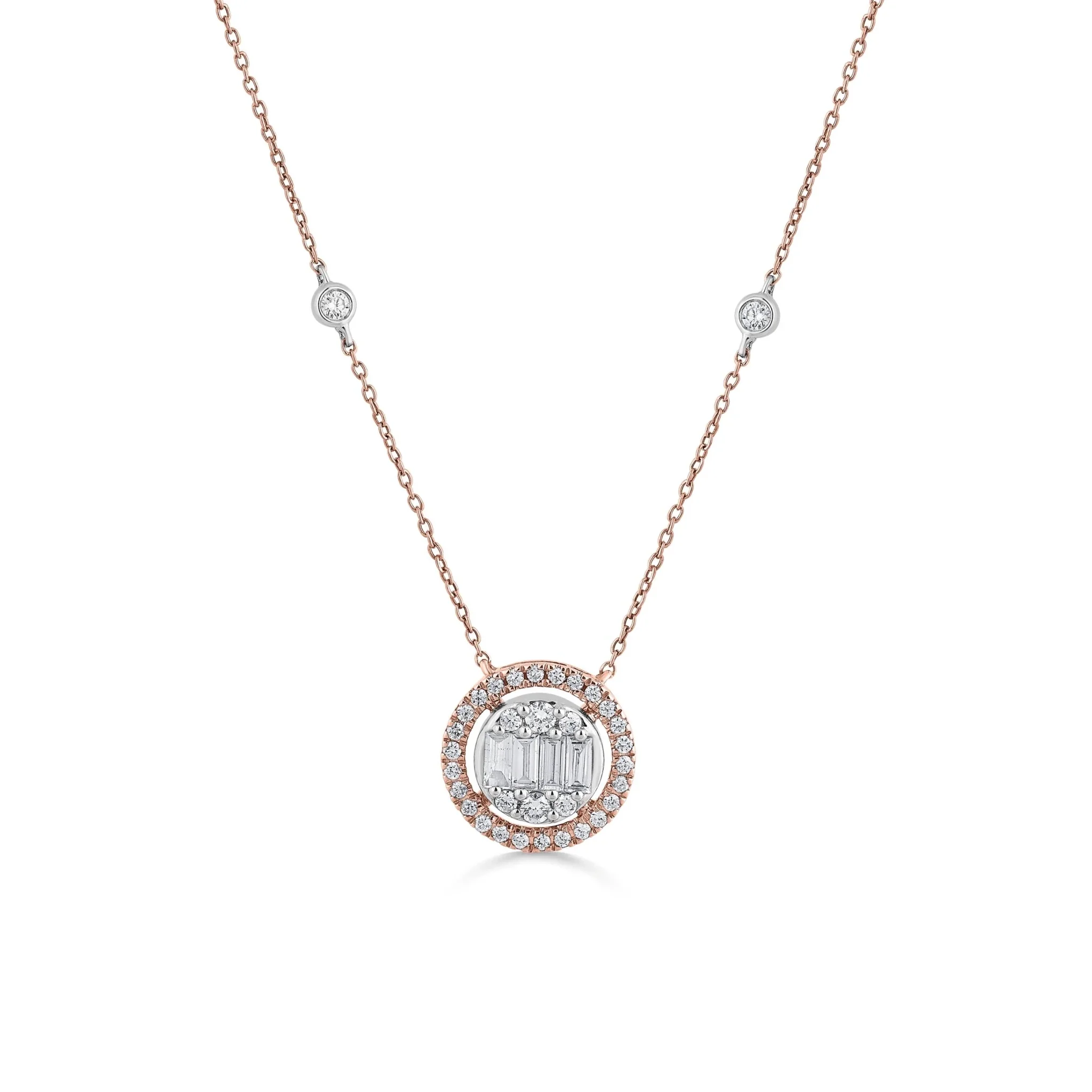 Signature Medium Round Pave Solitaire Pendant - Image 3