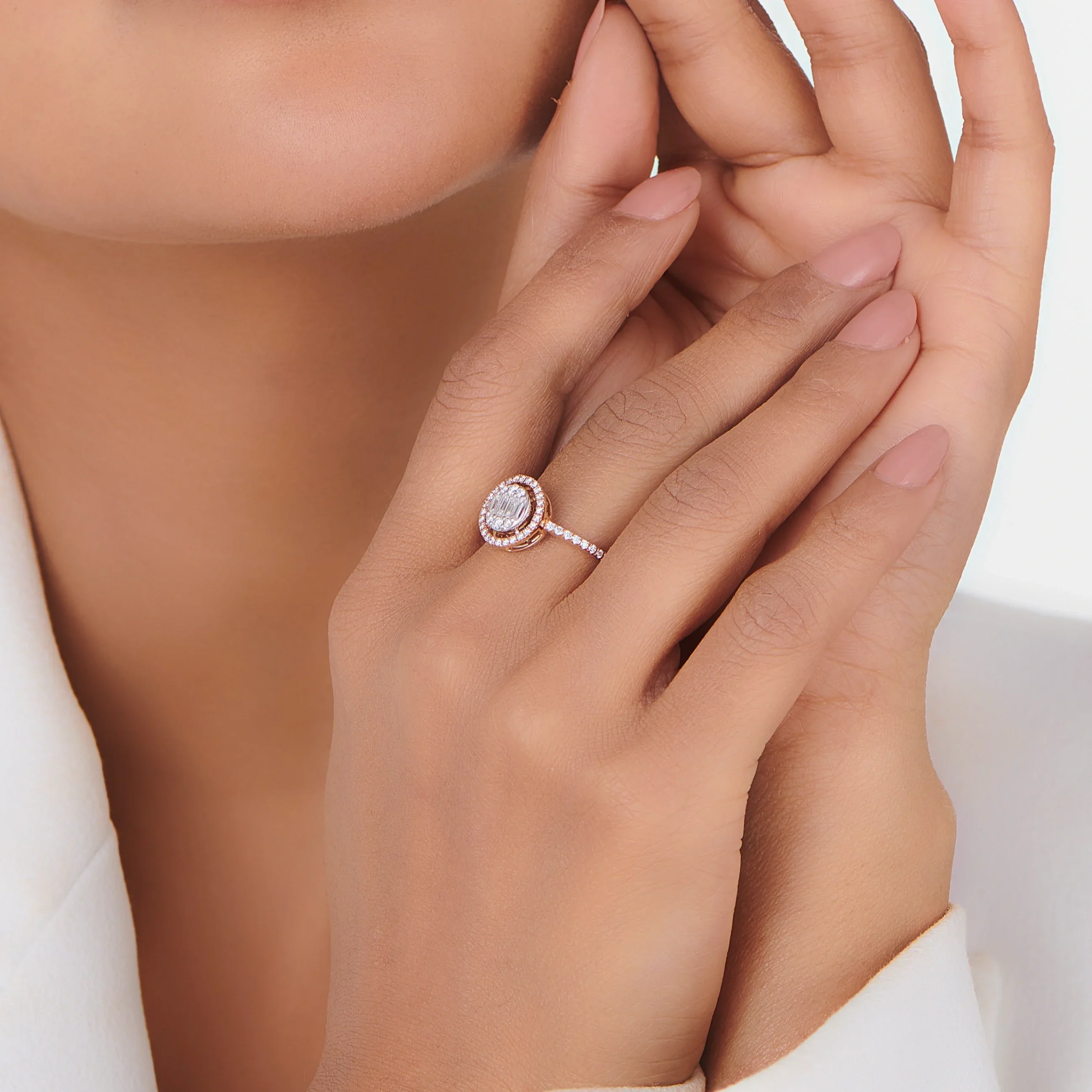 Signature Medium Round Pave Solitaire Ring - Image 2