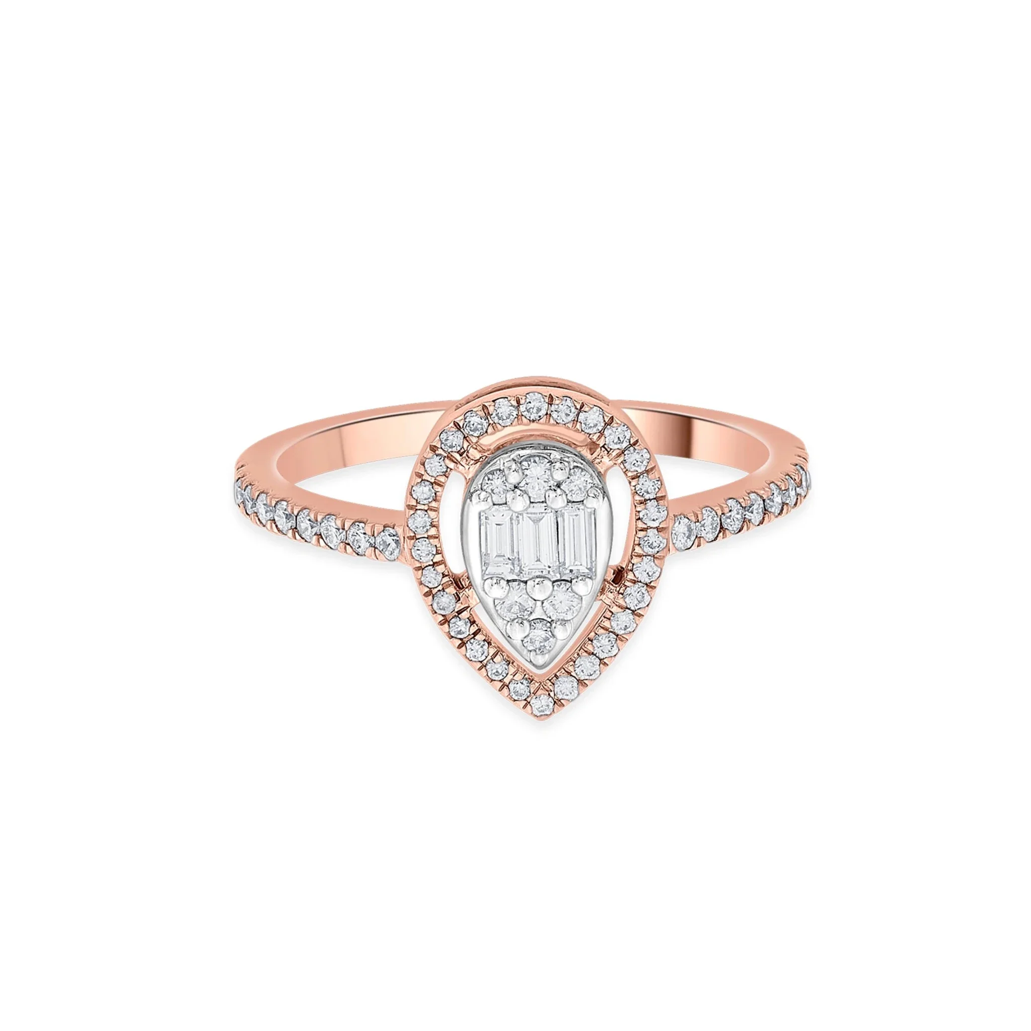 Signature Small Drop Pave Solitaire Ring - Image 3