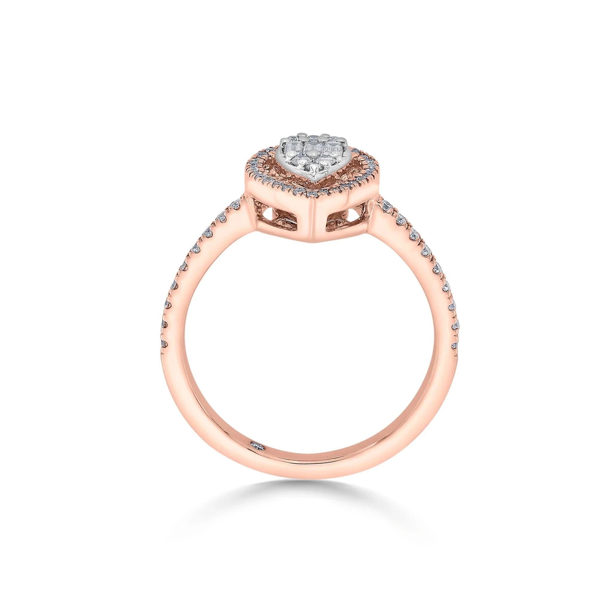 Signature Small Drop Pave Solitaire Ring - Image 4