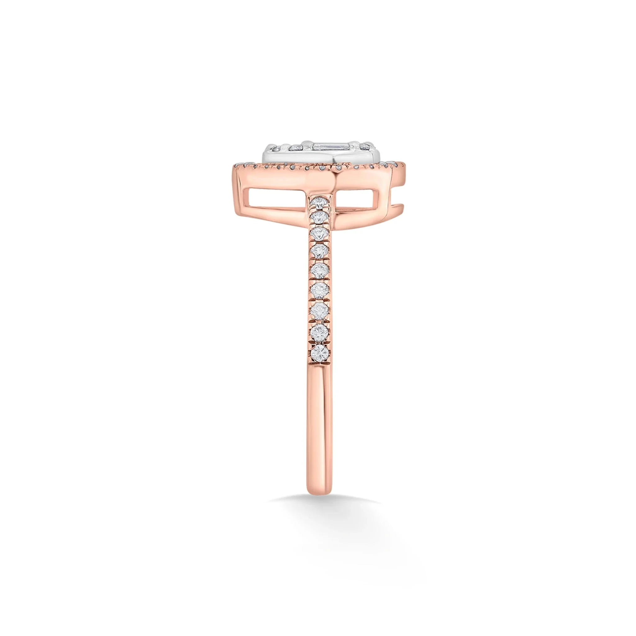 Signature Small Drop Pave Solitaire Ring - Image 5