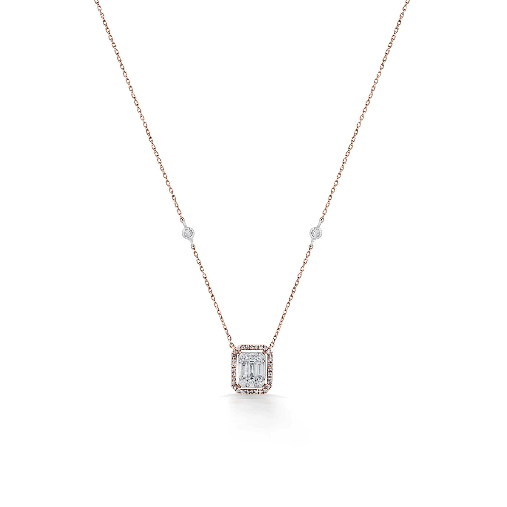 Signature Small Emerald Pave Solitaire Pendant - Image 3