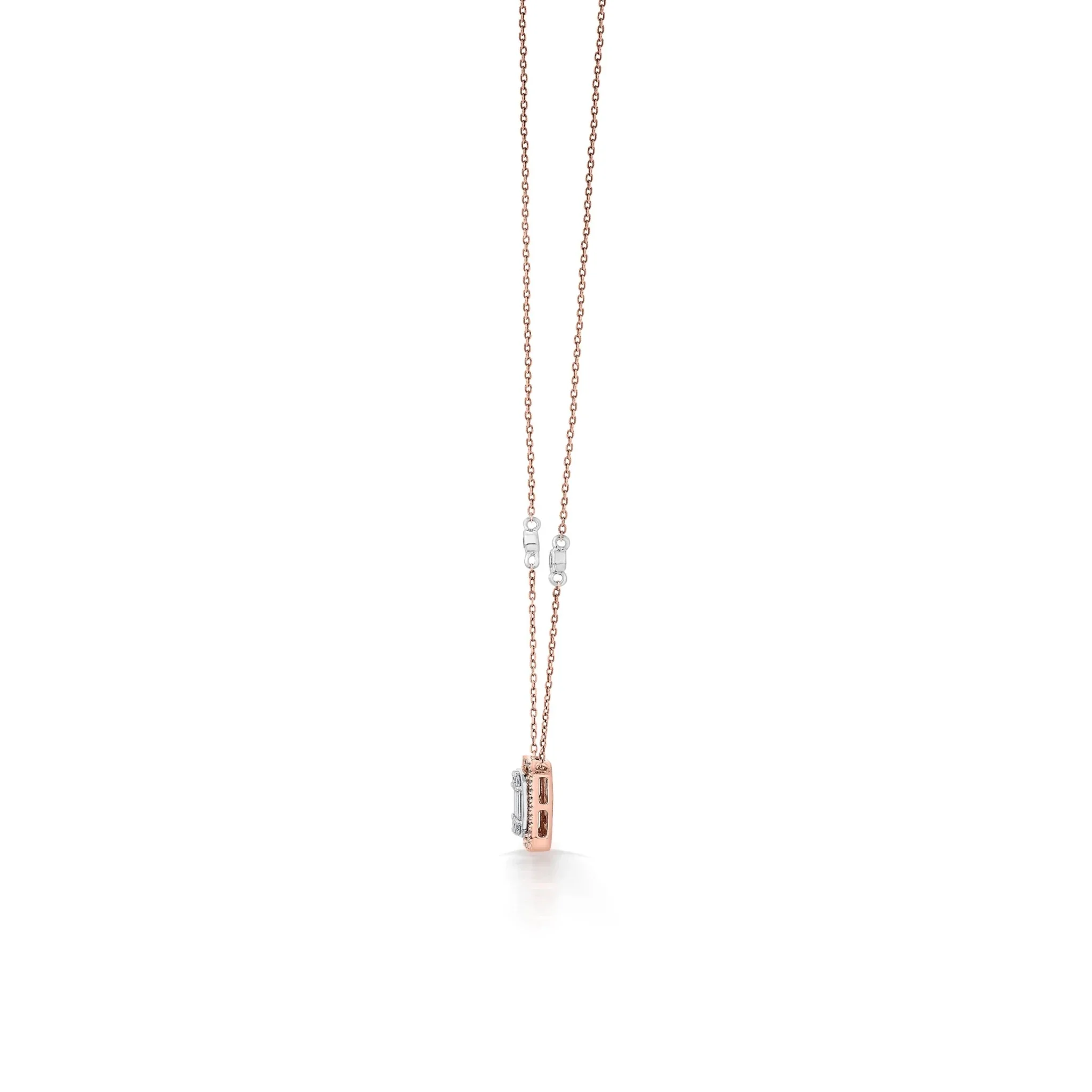 Signature Small Emerald Pave Solitaire Pendant - Image 4