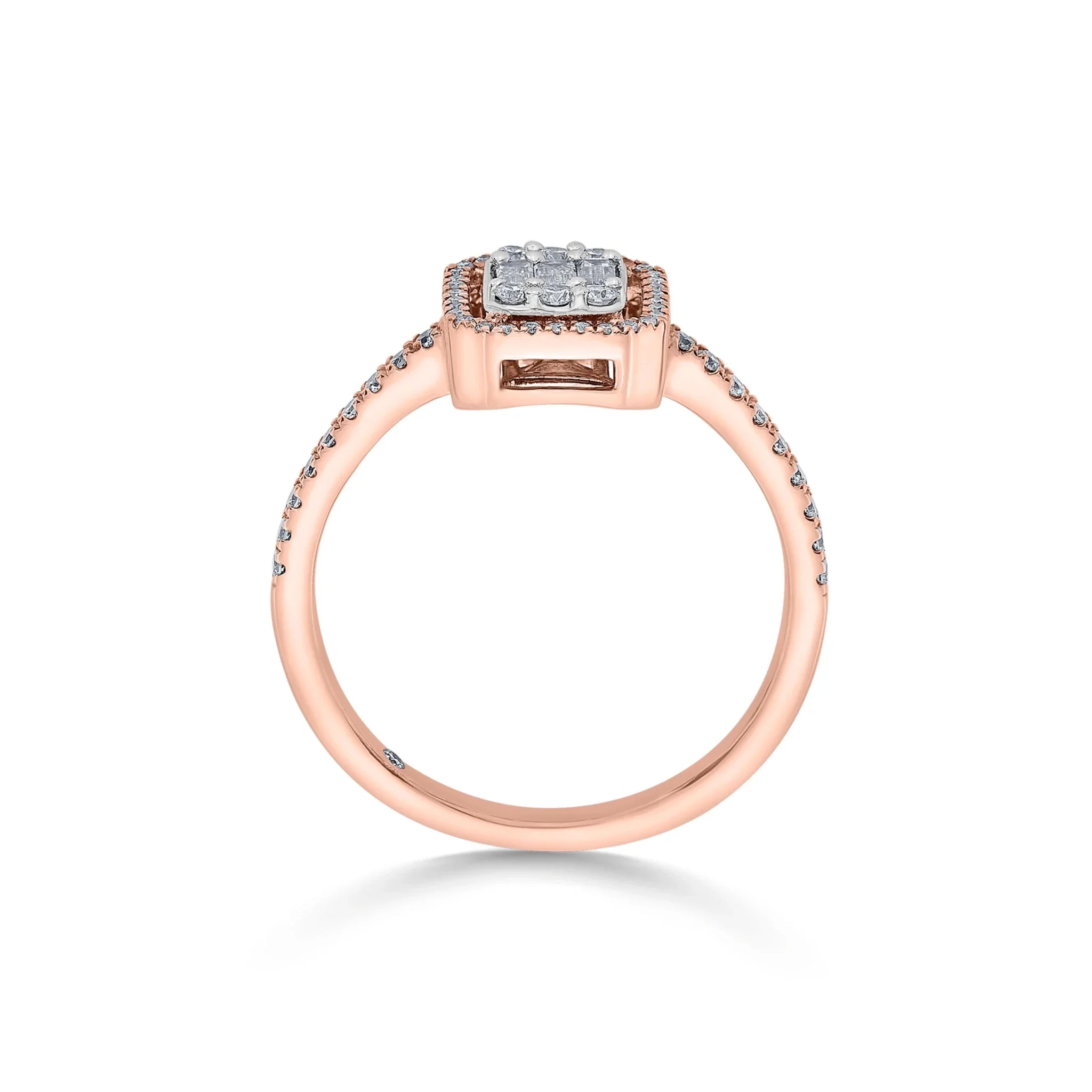 Signature Small Emerald Pave Solitaire Ring - Image 4