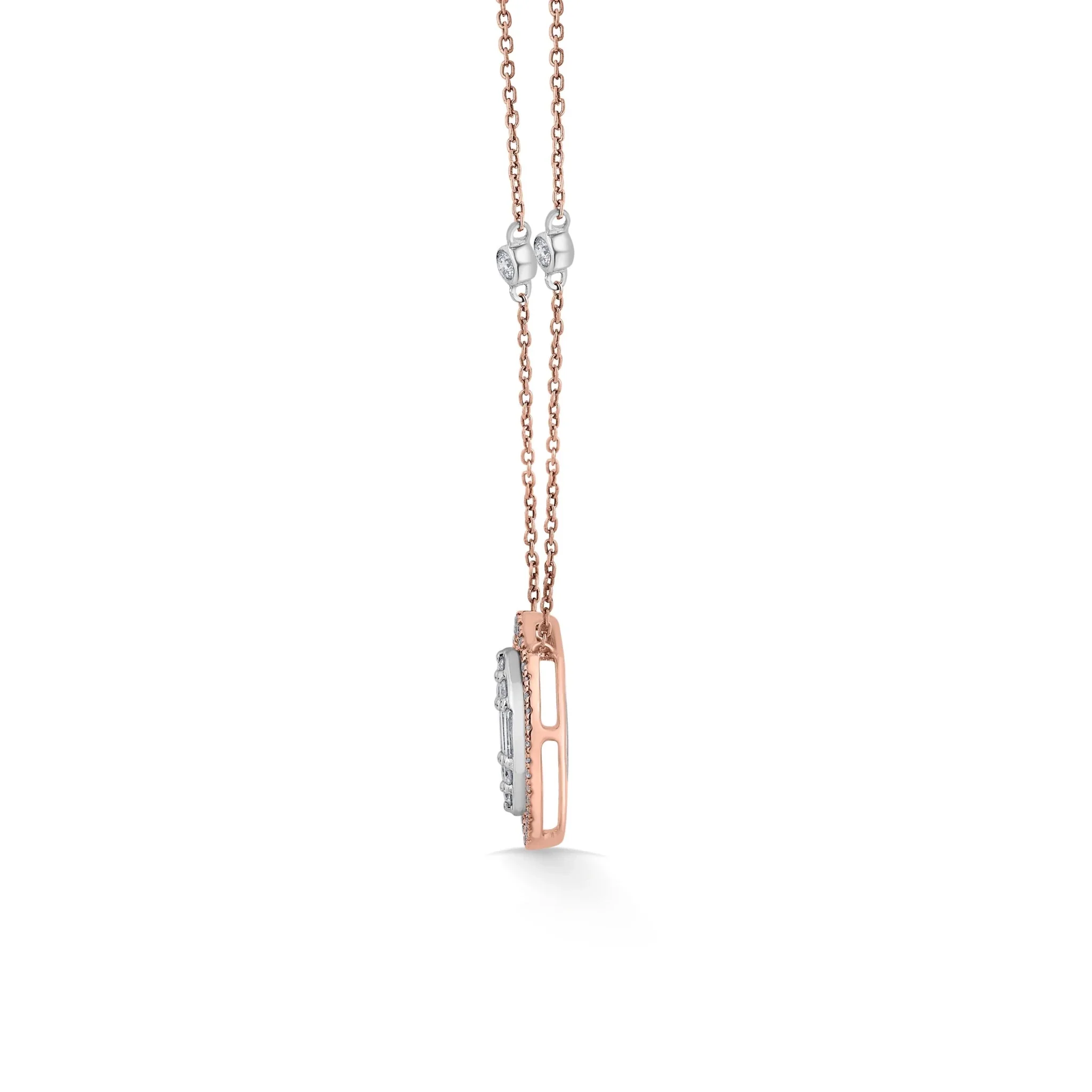 Signature Small Marquise Pave Solitaire Pendant - Image 4