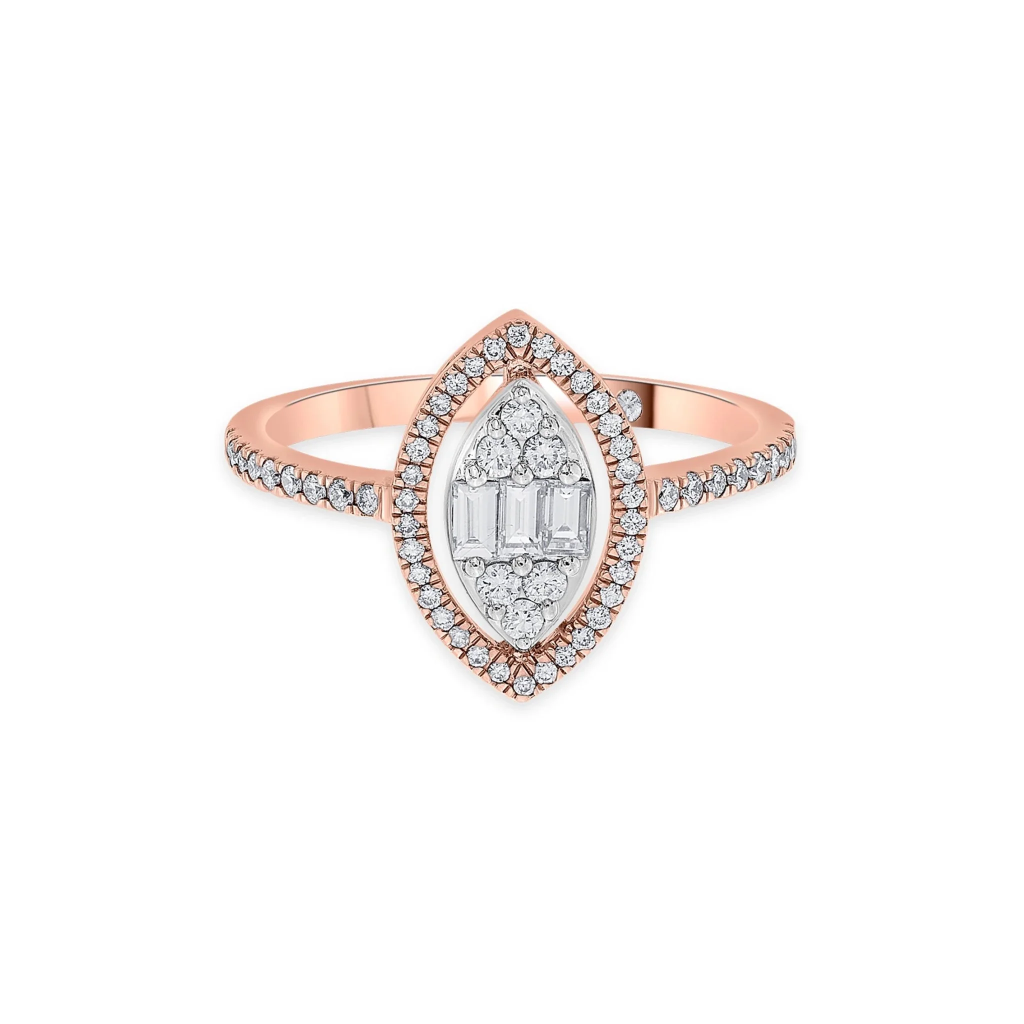 Signature Small Marquise Pave Solitaire Ring - Image 3
