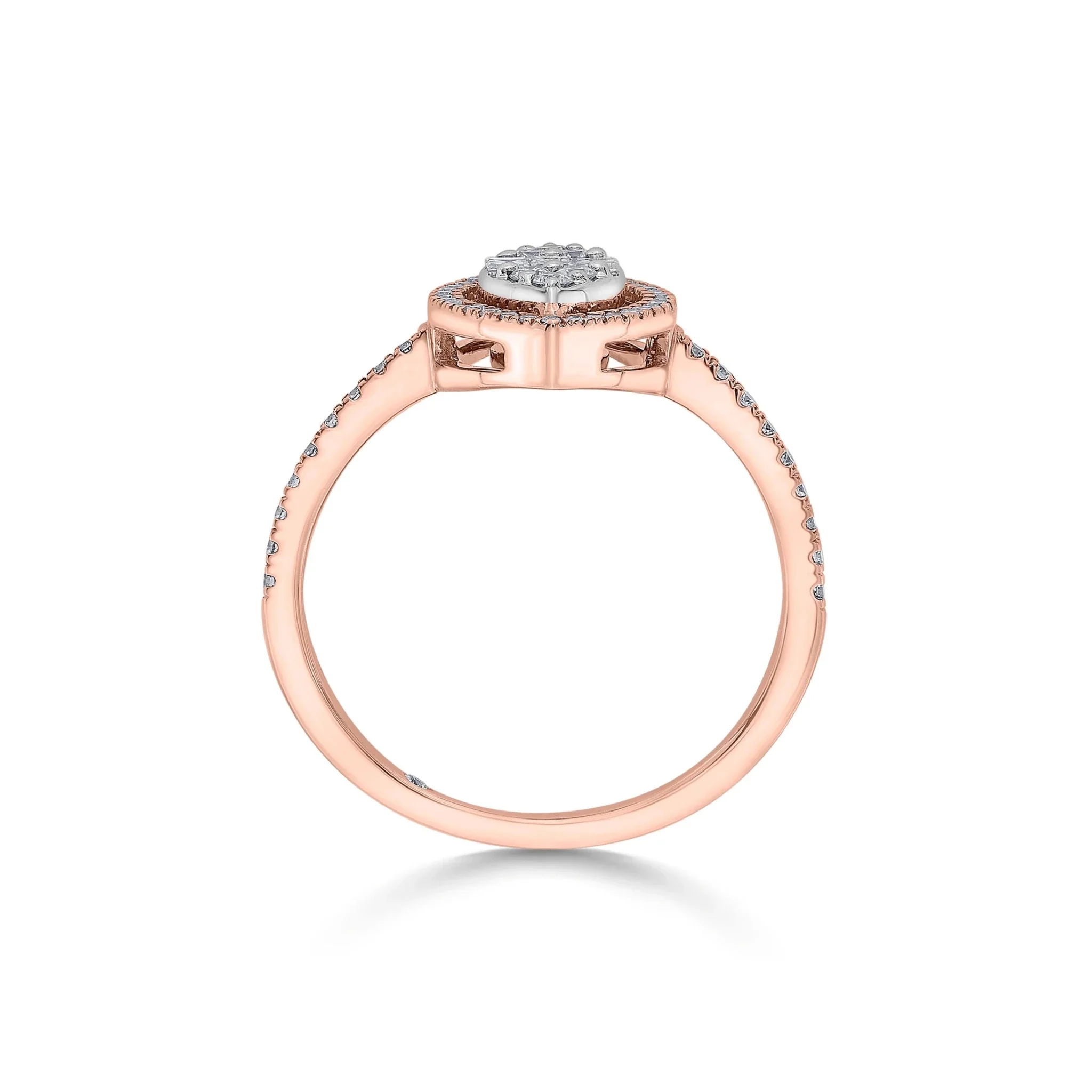 Signature Small Marquise Pave Solitaire Ring - Image 4