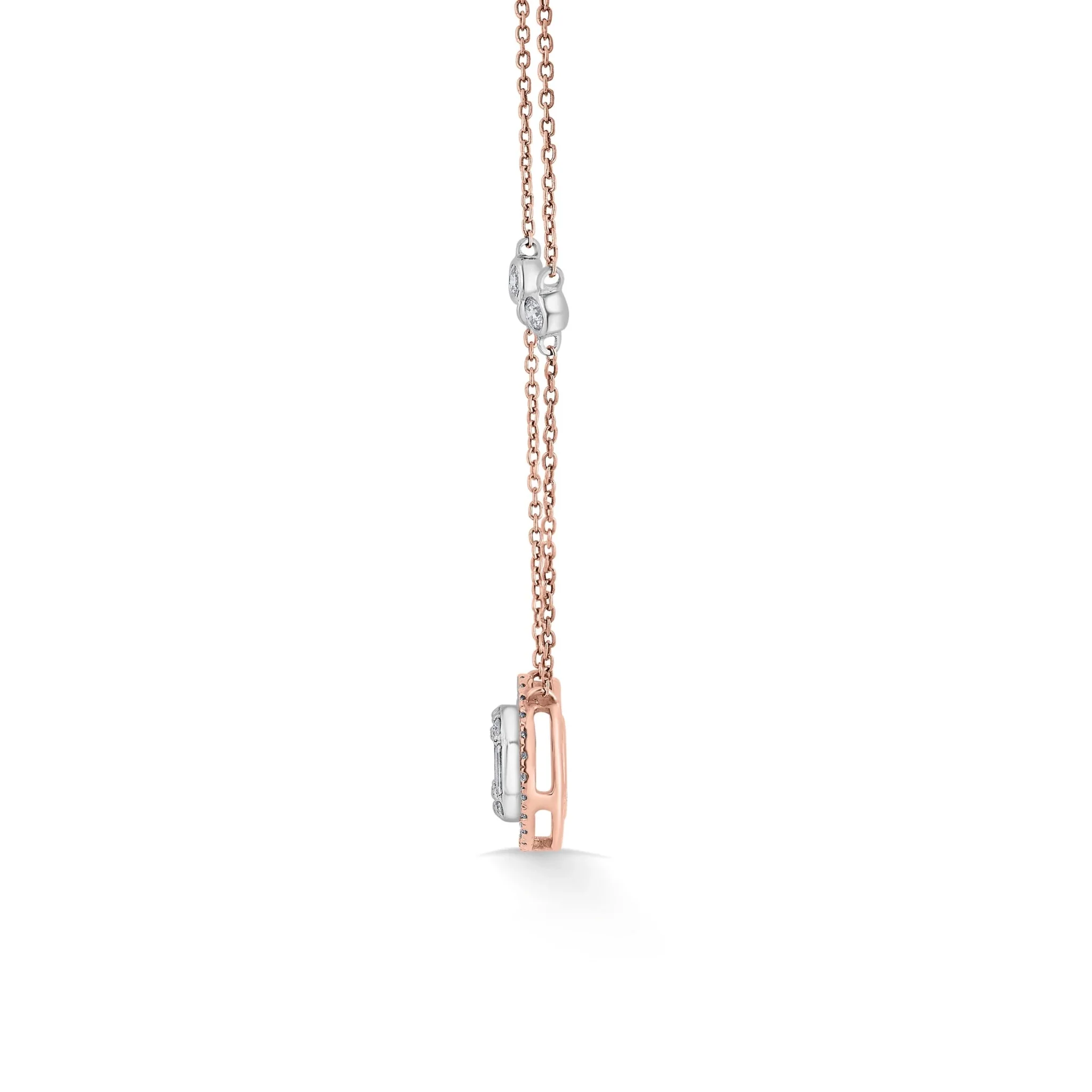 Signature Small Oval Pave Solitaire Pendant - Image 5