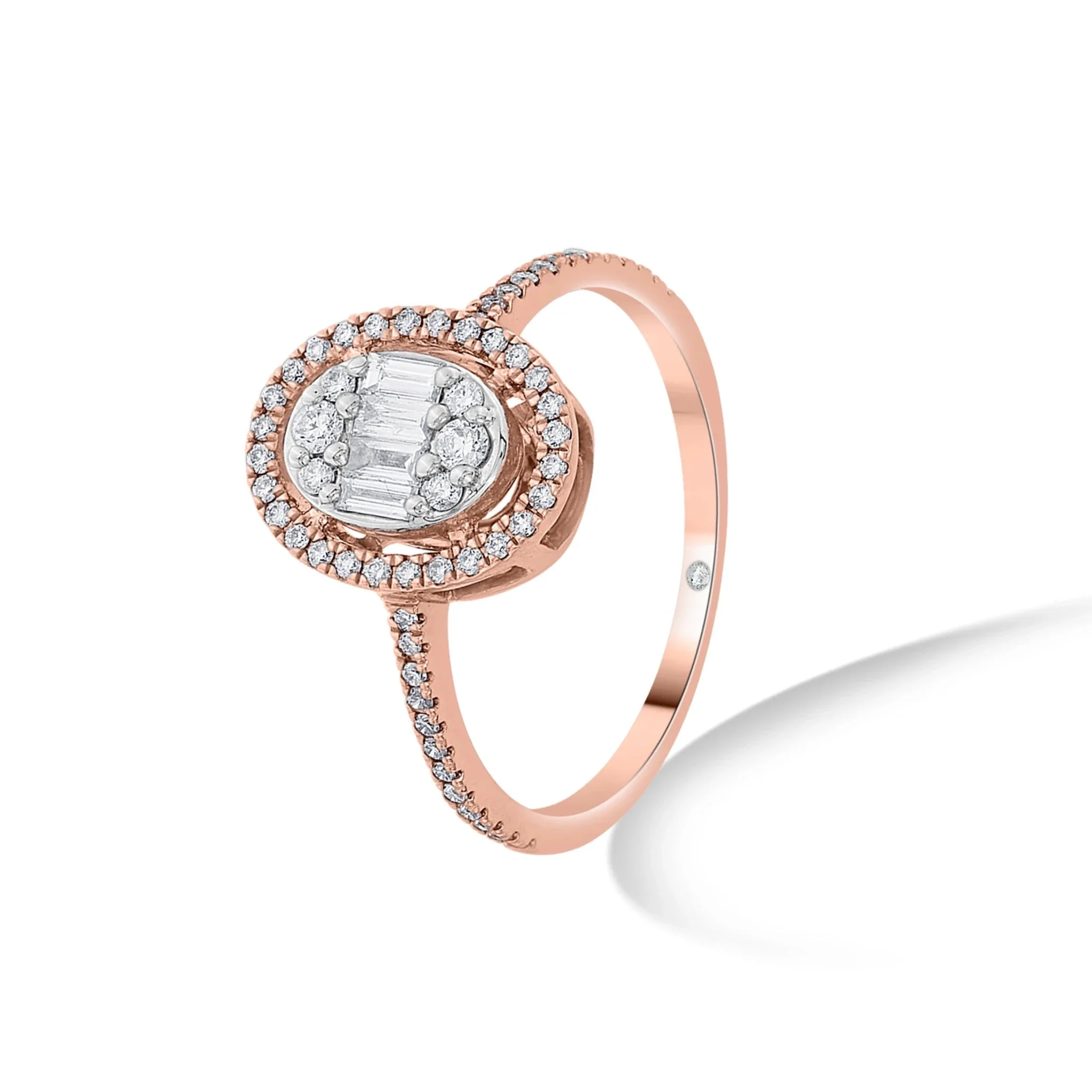 Signature Small Oval Pave Solitaire Ring