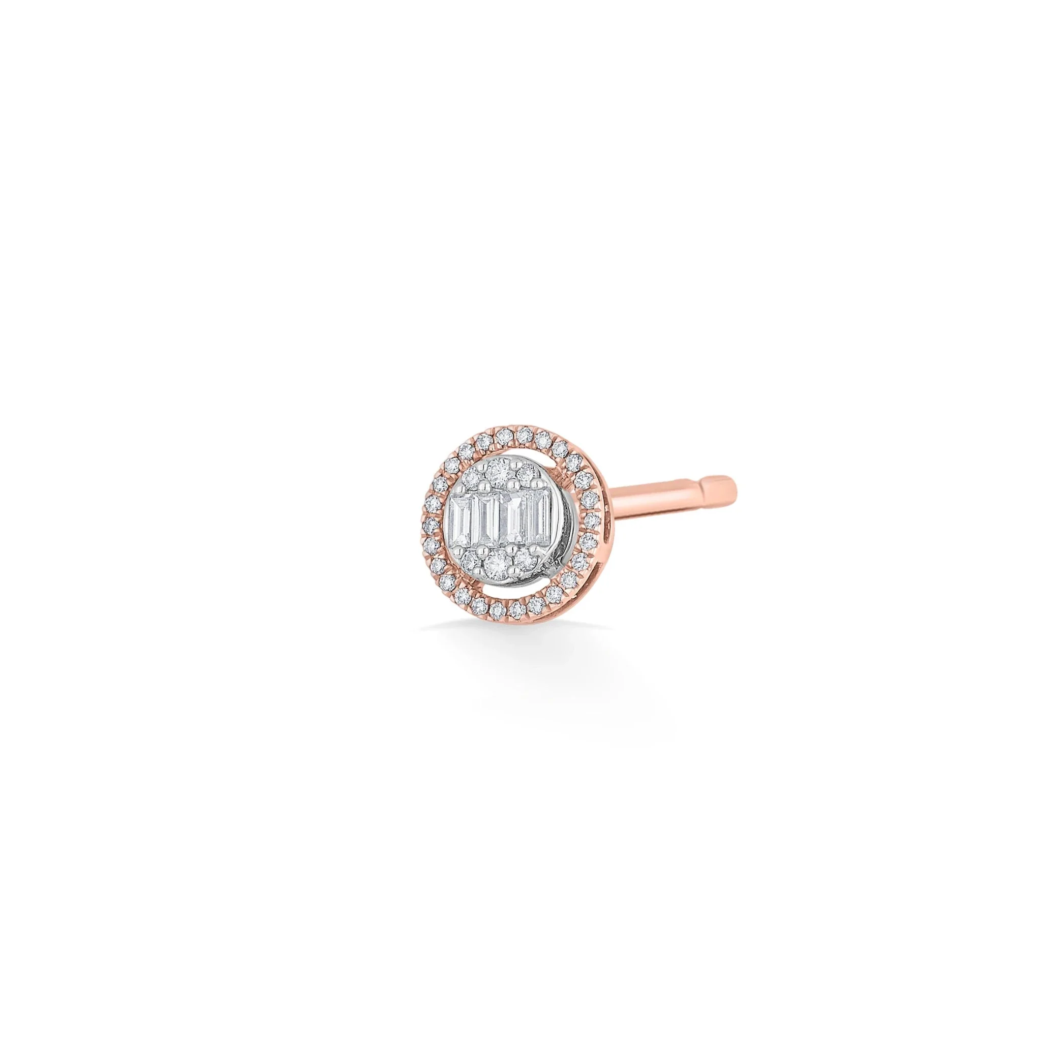 Signature Small Round Pave Solitaire Earrings - Image 3