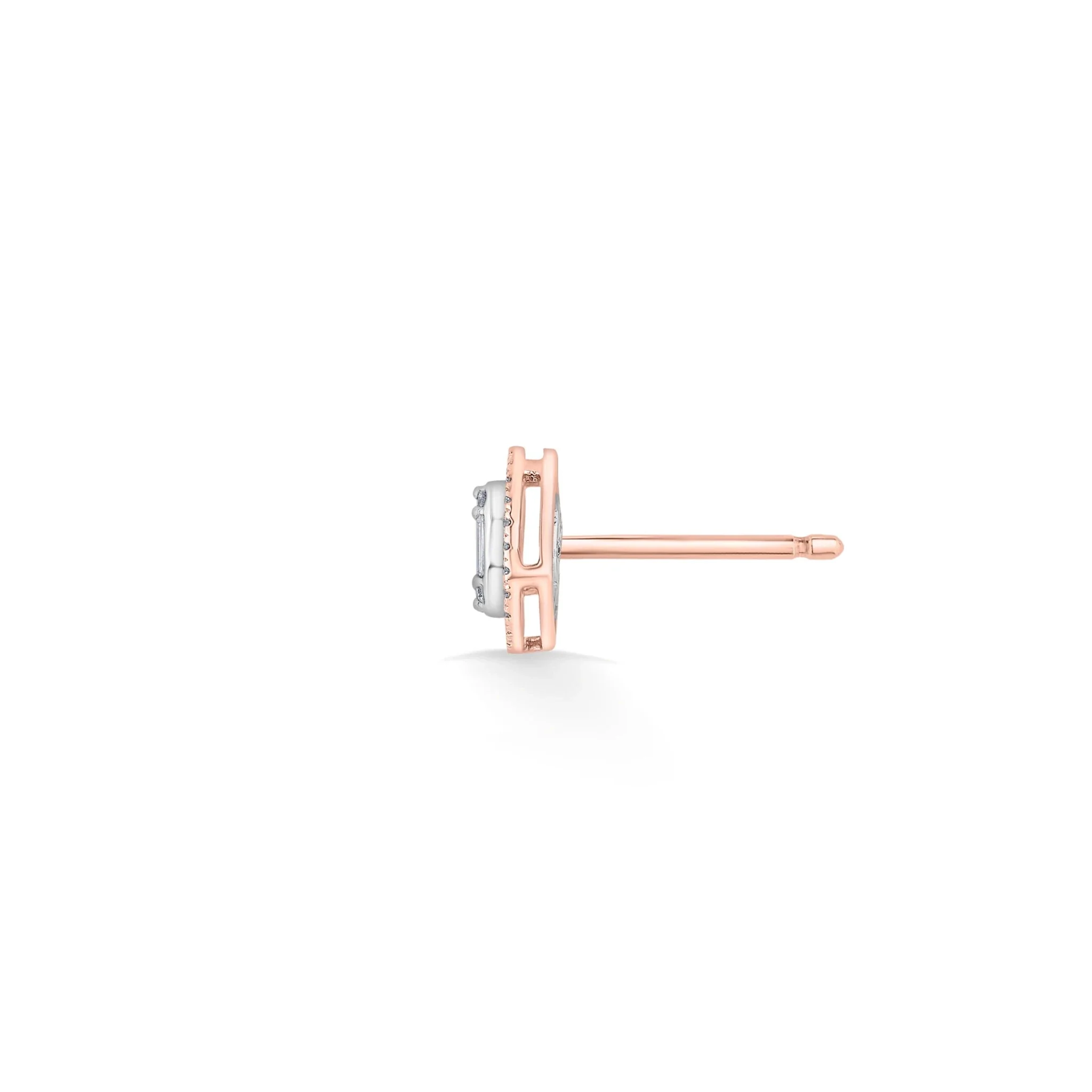 Signature Small Round Pave Solitaire Earrings - Image 4