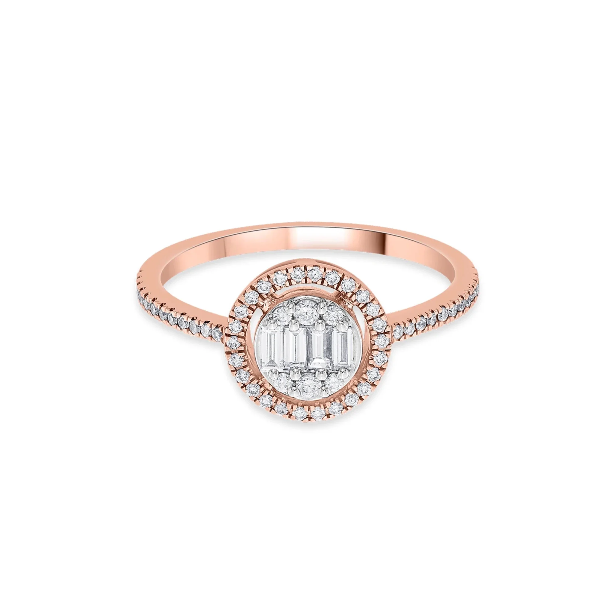 Signature Small Round Pave Solitaire Ring - Image 3