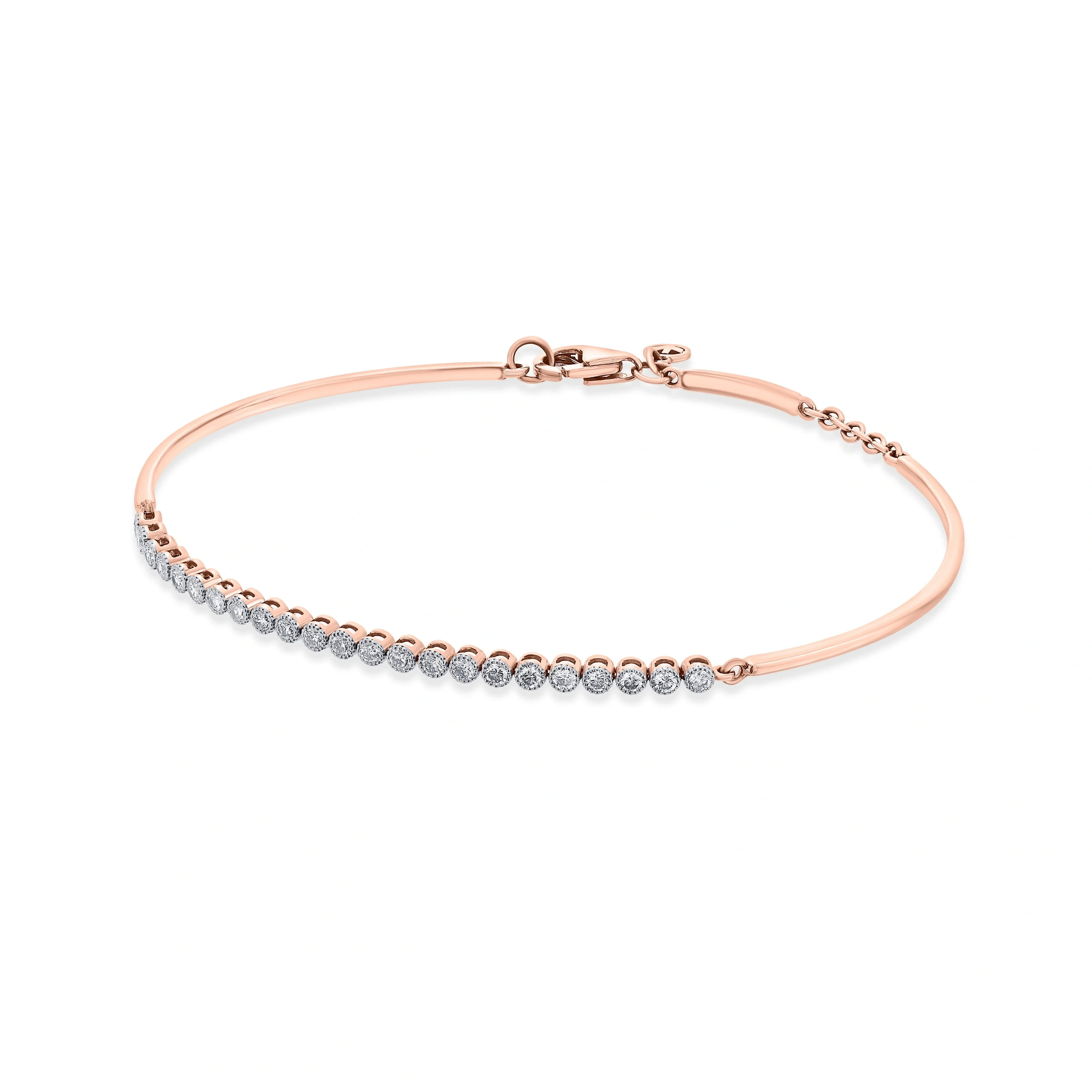 Sleek Diamond Arc Bracelet
