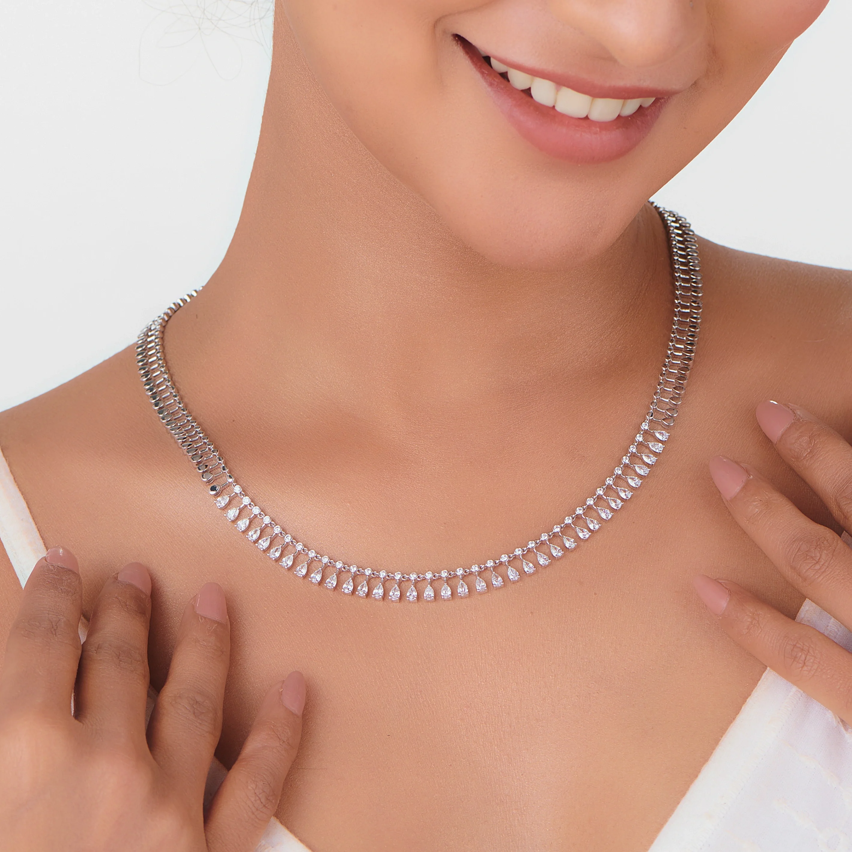 Soiltaire Diamond Dewdrop Harmony Necklace - Image 2