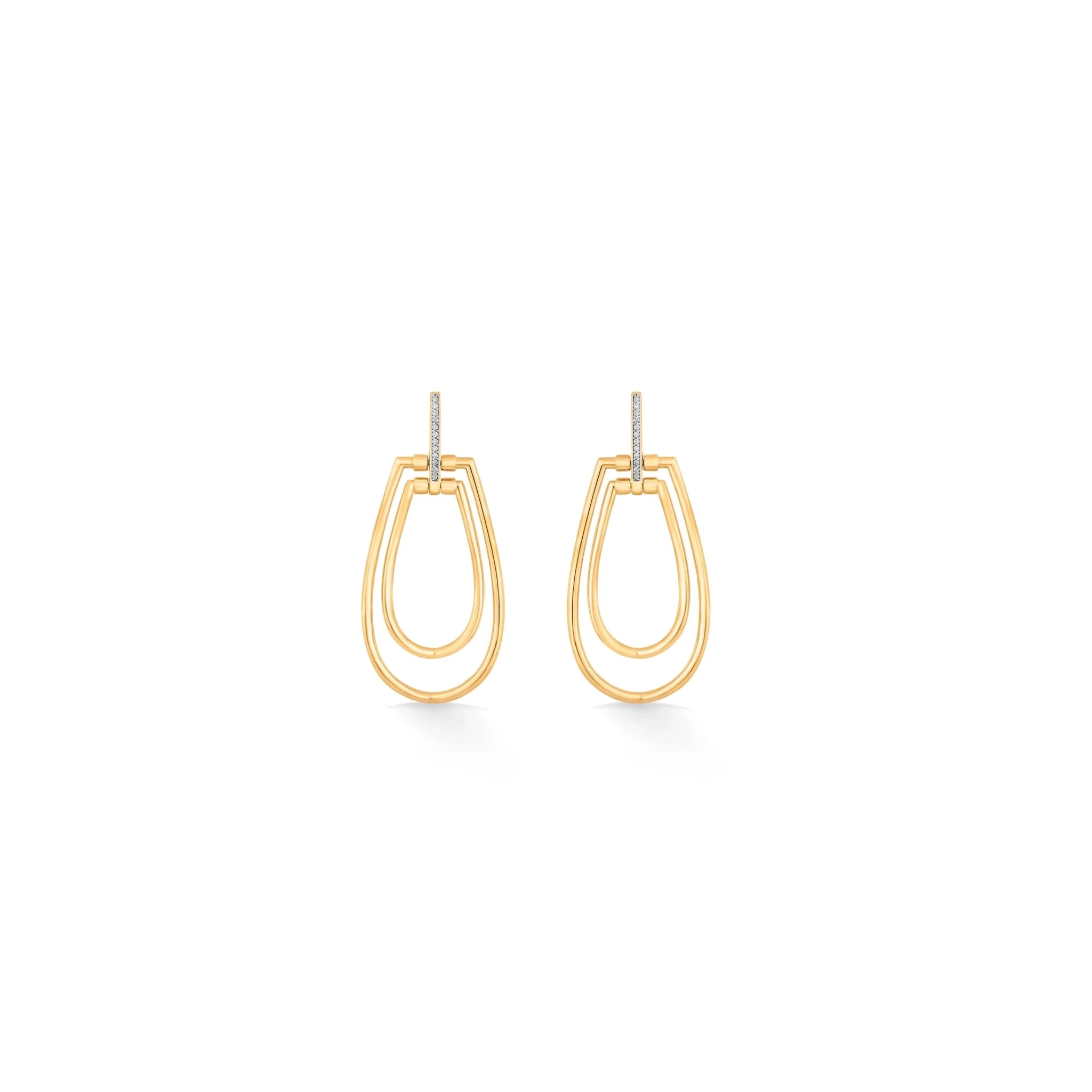 Soiree Golden Loop Glam Earrings