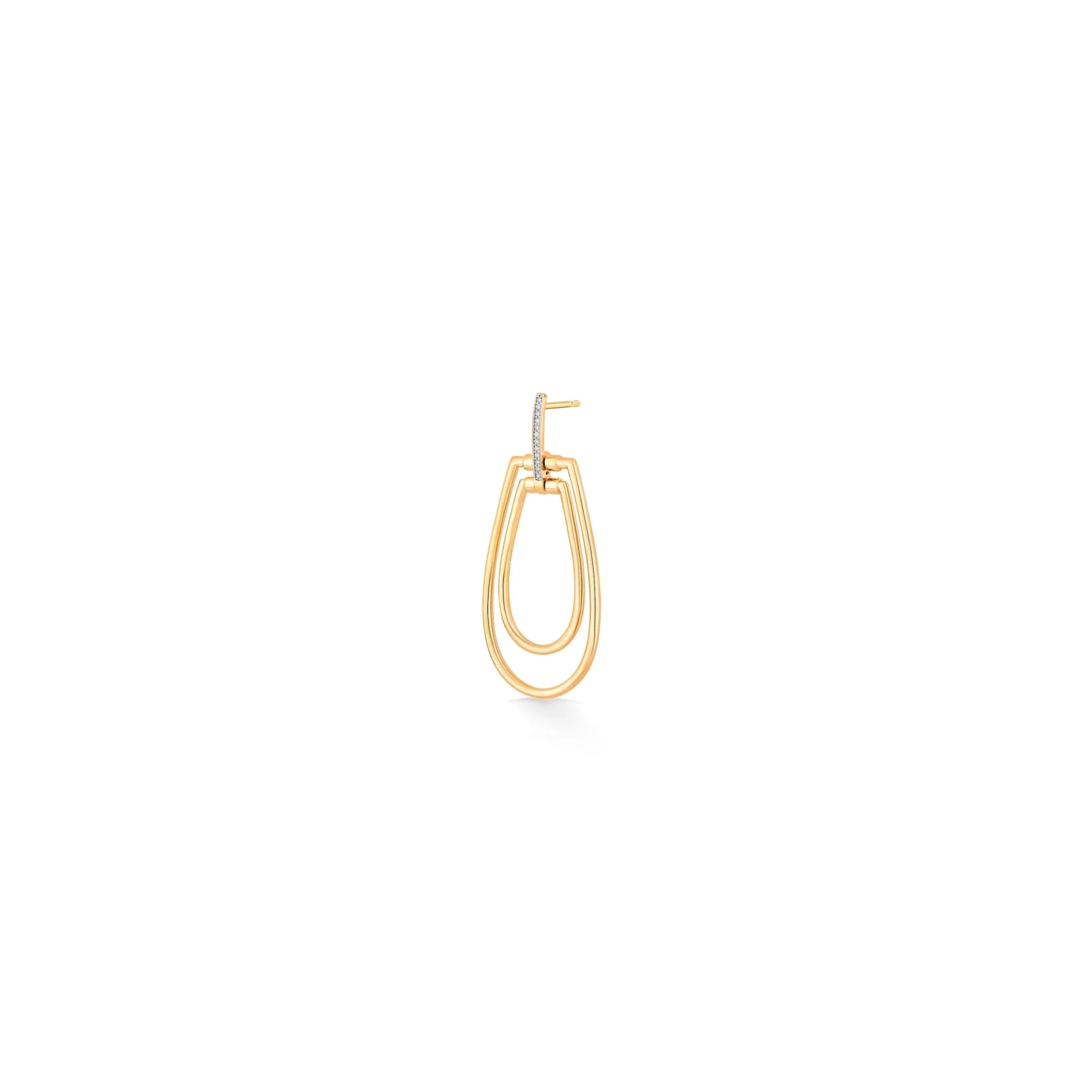 Soiree Golden Loop Glam Earrings - Image 3