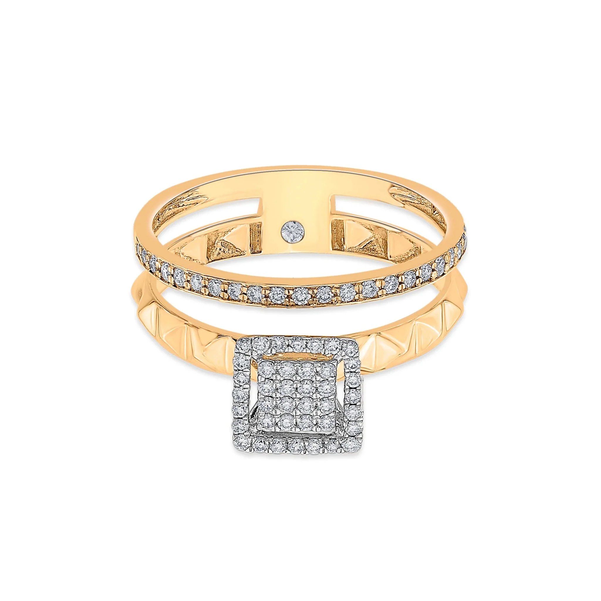 Soiree Glam Grid Icon Ring - Image 3