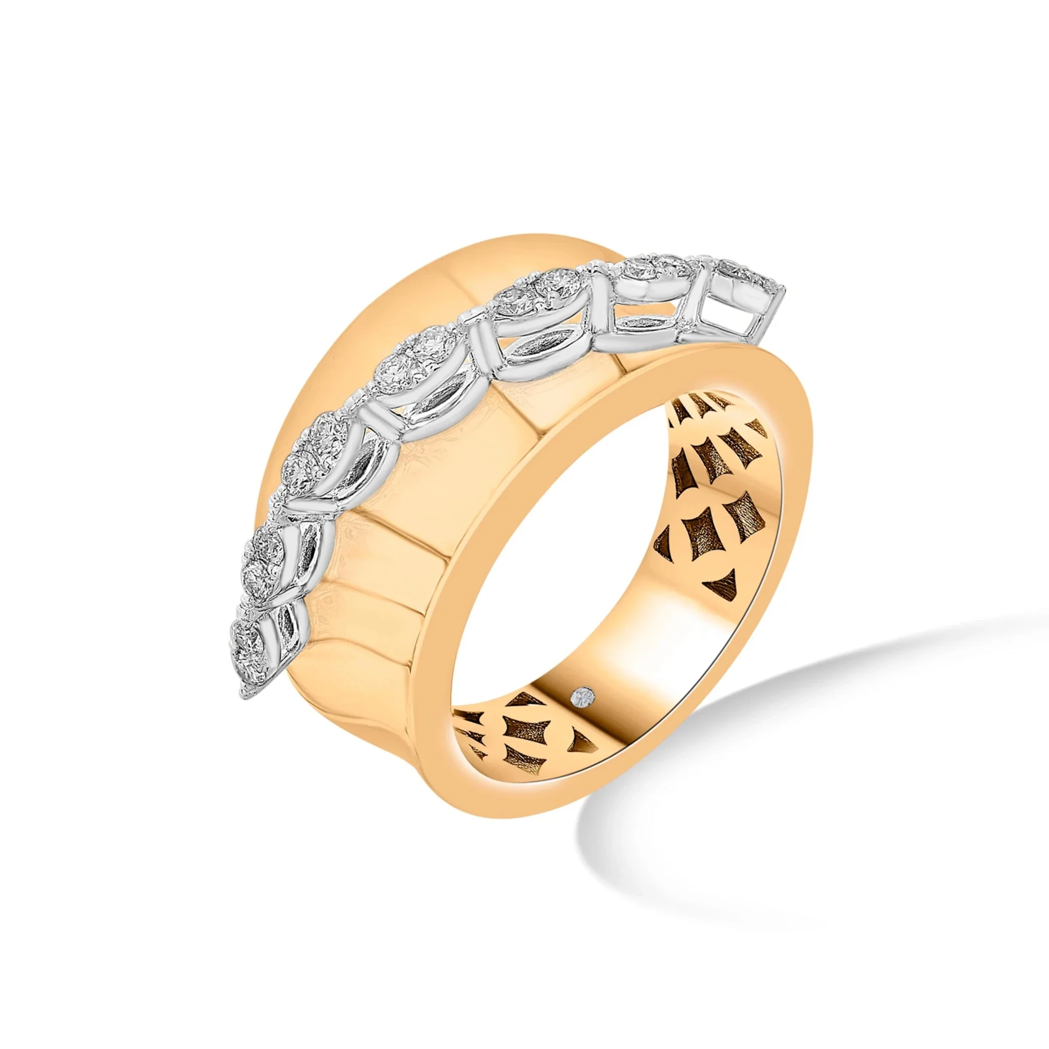 Soiree Rose Swagger Curve Ring