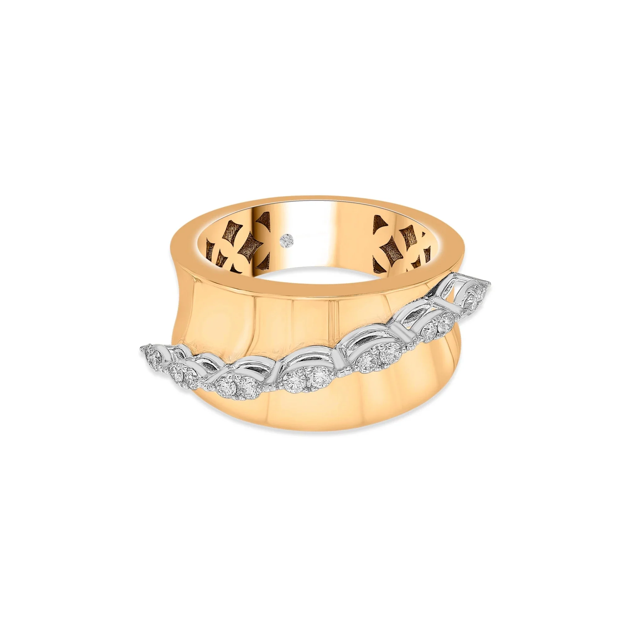 Soiree Rose Swagger Curve Ring - Image 3