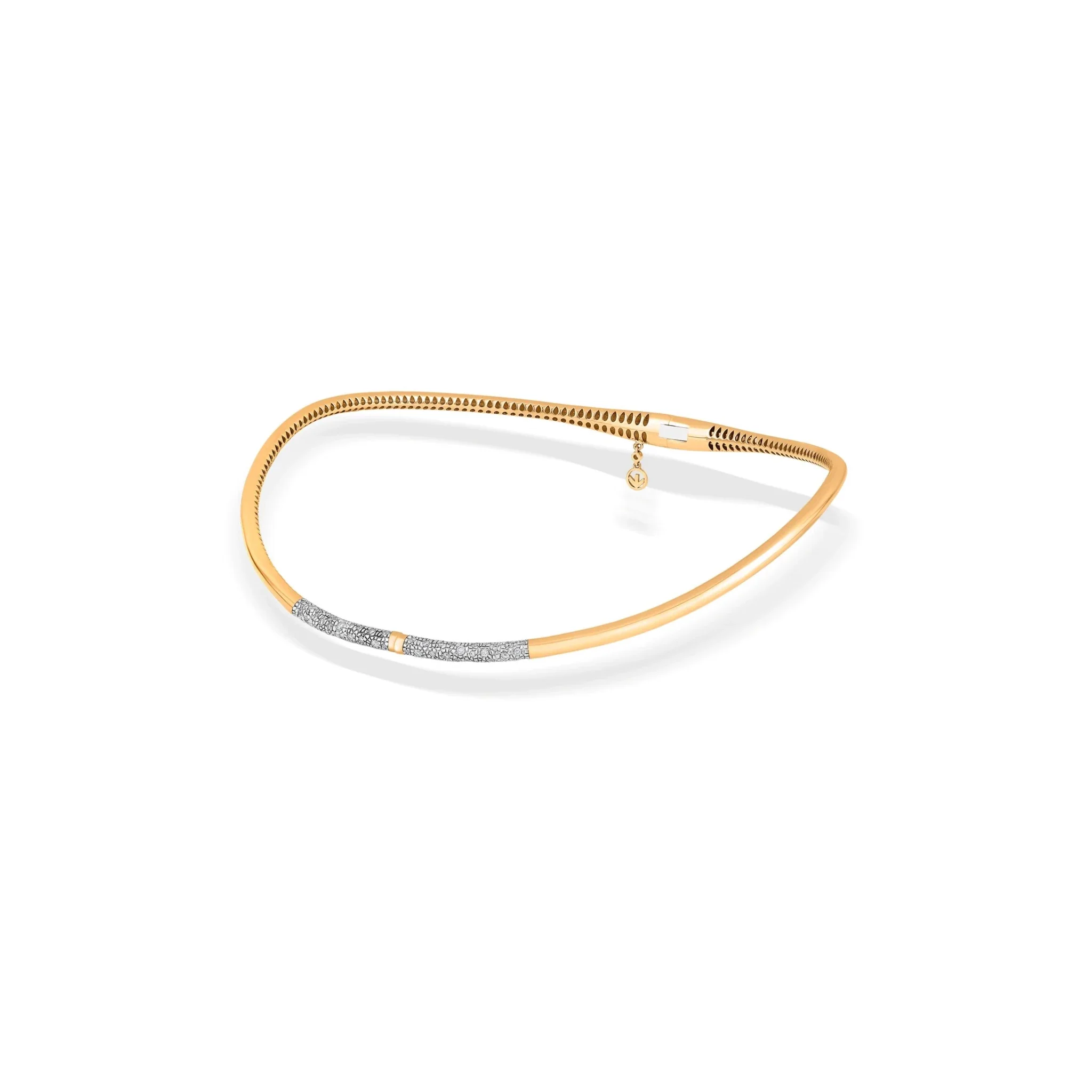 Soiree Sleek Curve Diamond Choker - Image 2