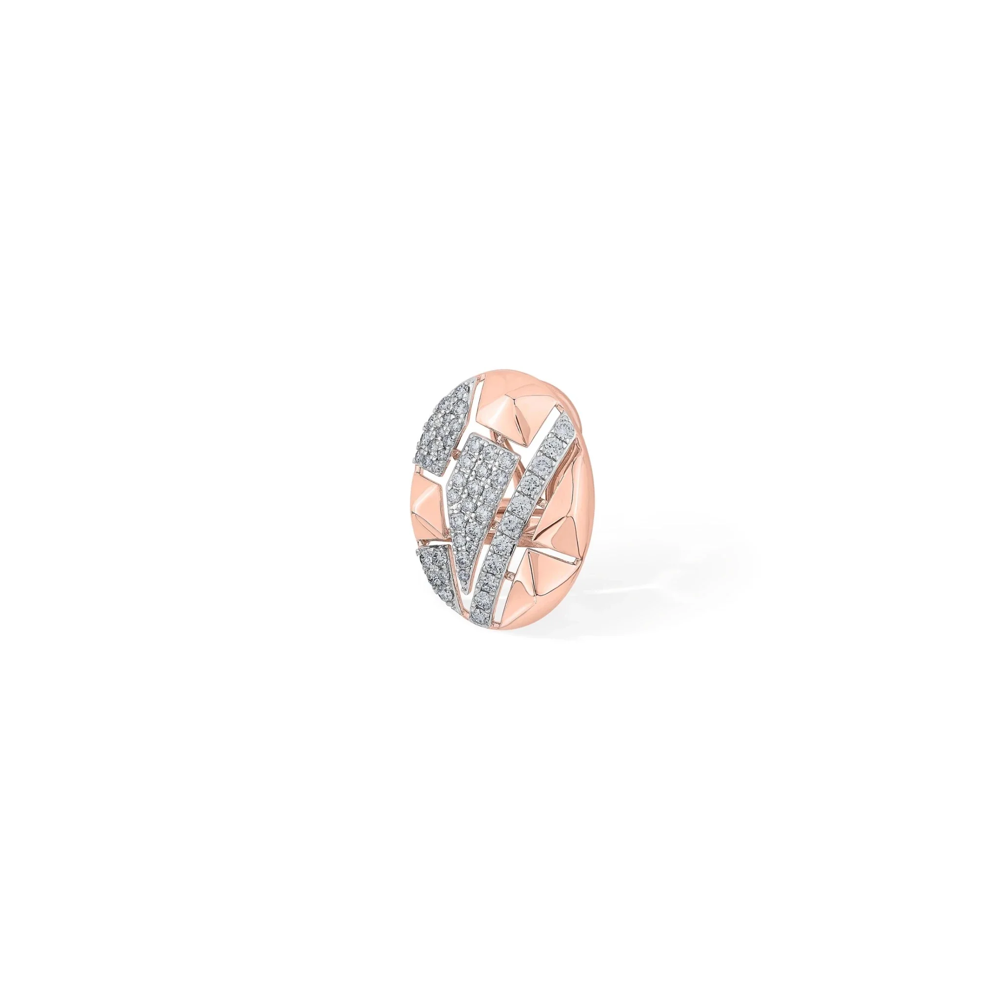 Soiree Urban Edge Oval Diamond Studs - Image 2