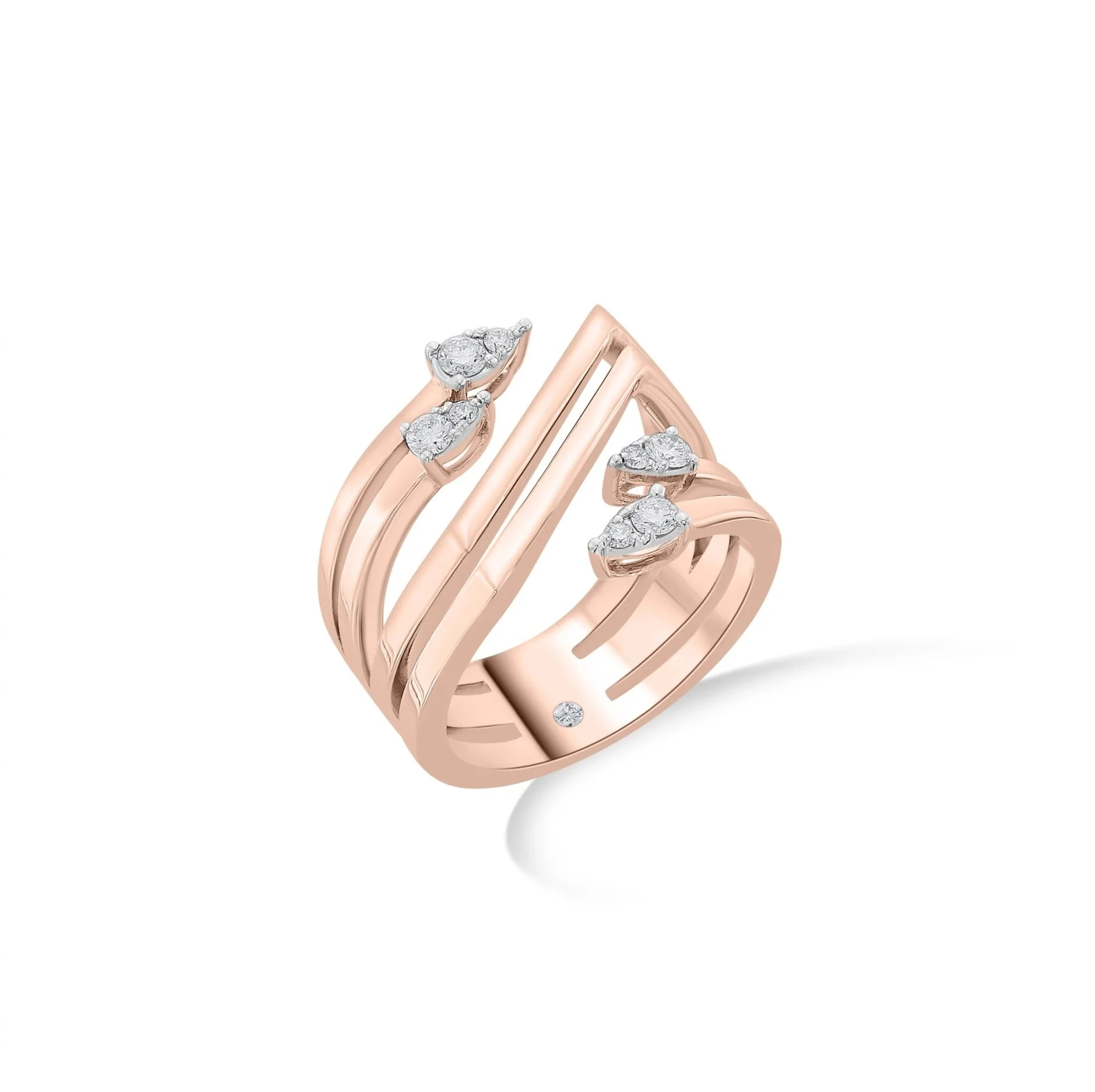 Soiree Vortex Glint Diamond Split Ring
