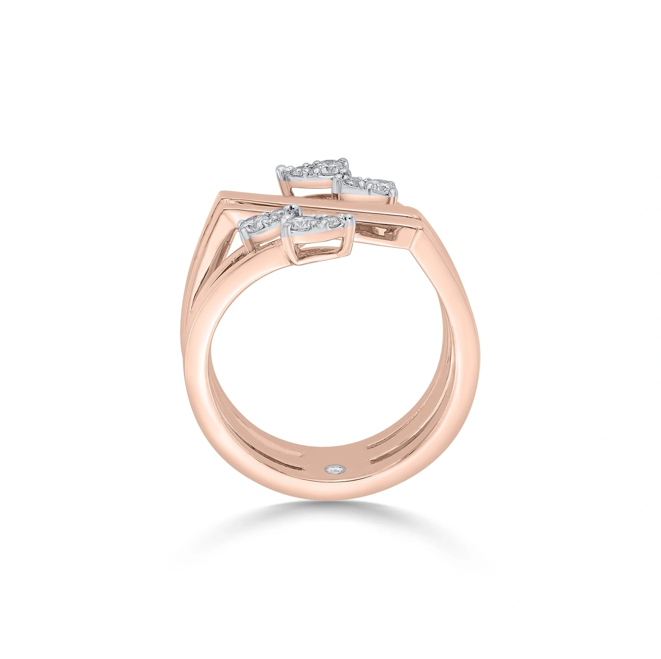 Soiree Vortex Glint Diamond Split Ring - Image 4