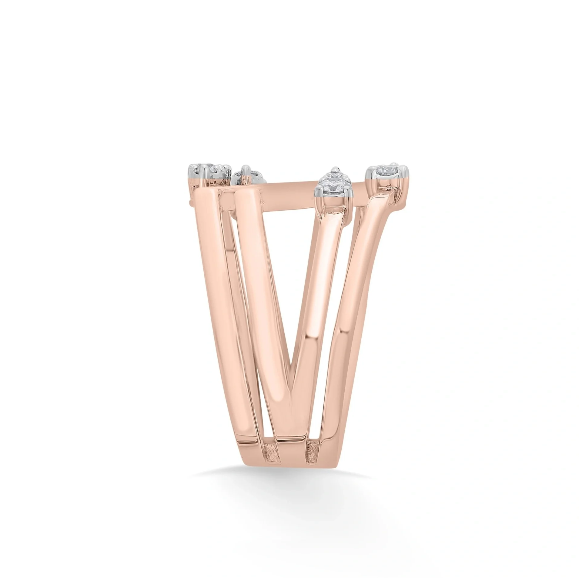 Soiree Vortex Glint Diamond Split Ring - Image 5