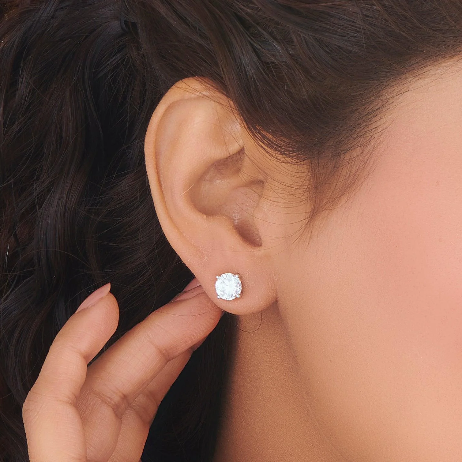 Solitaire Classic Fire Earrings - Image 2