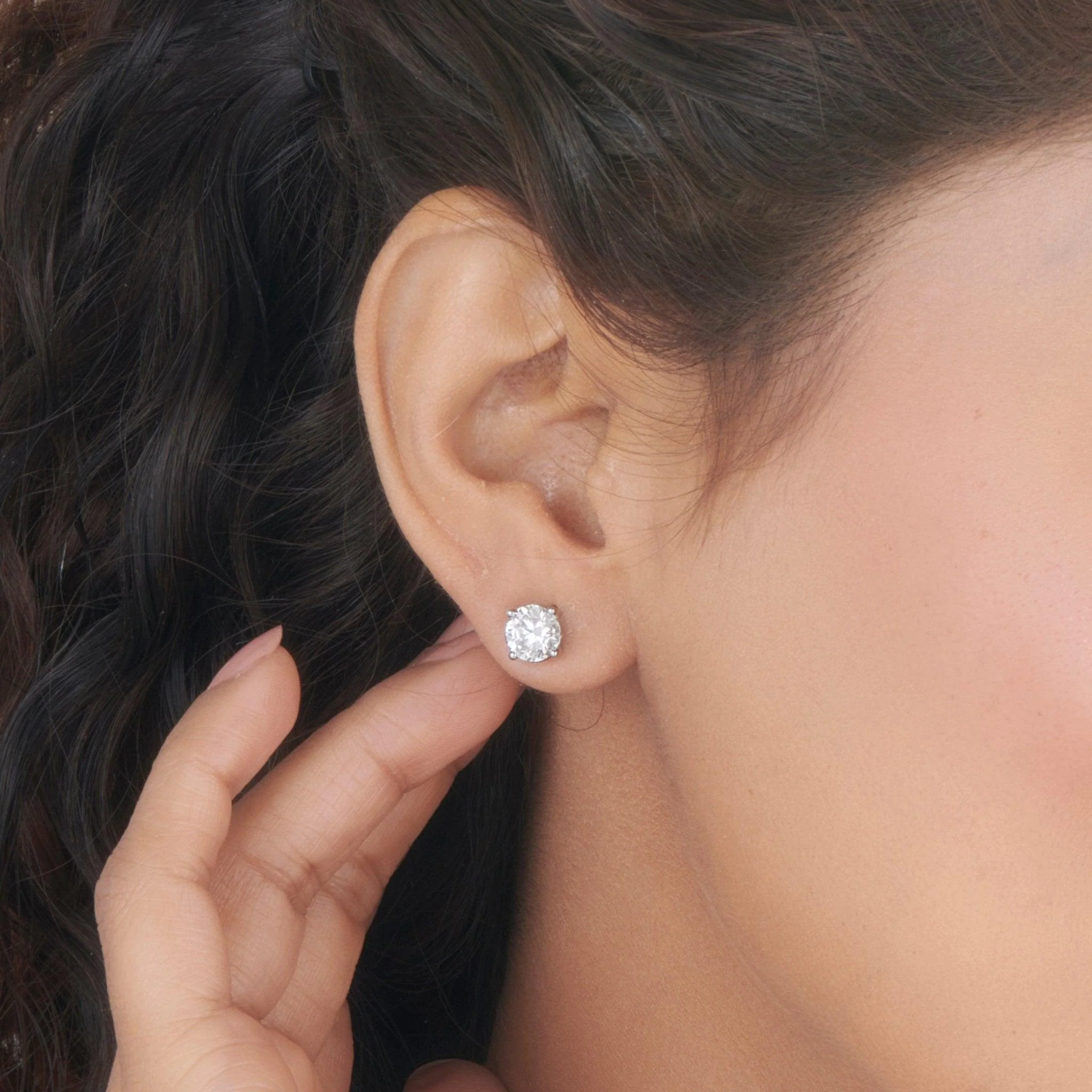 Solitaire Classic Fire Earrings - Image 3